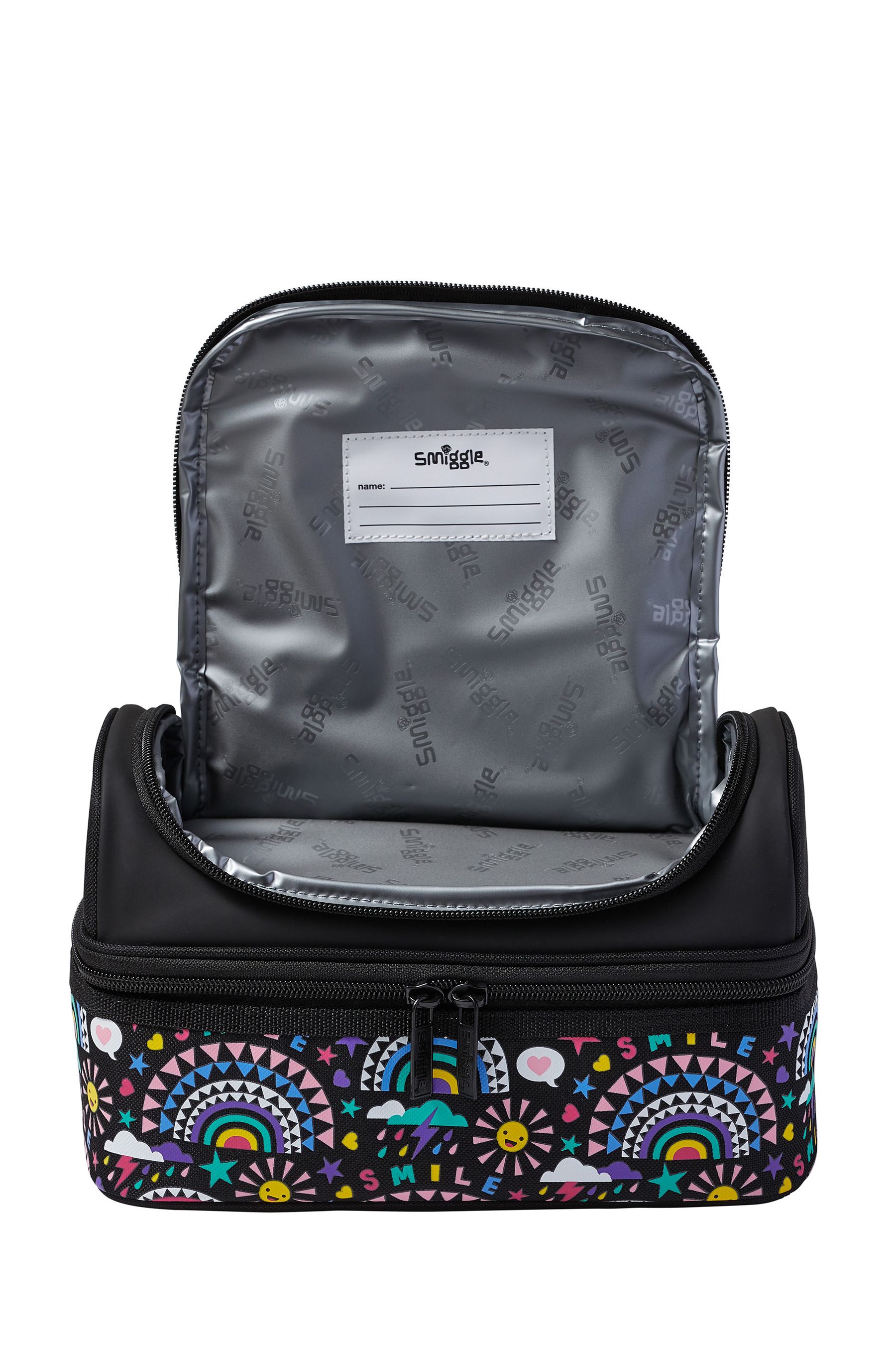 Buy Smiggle Black Rainbow Better Double Decker Lunchbox from the Next ...