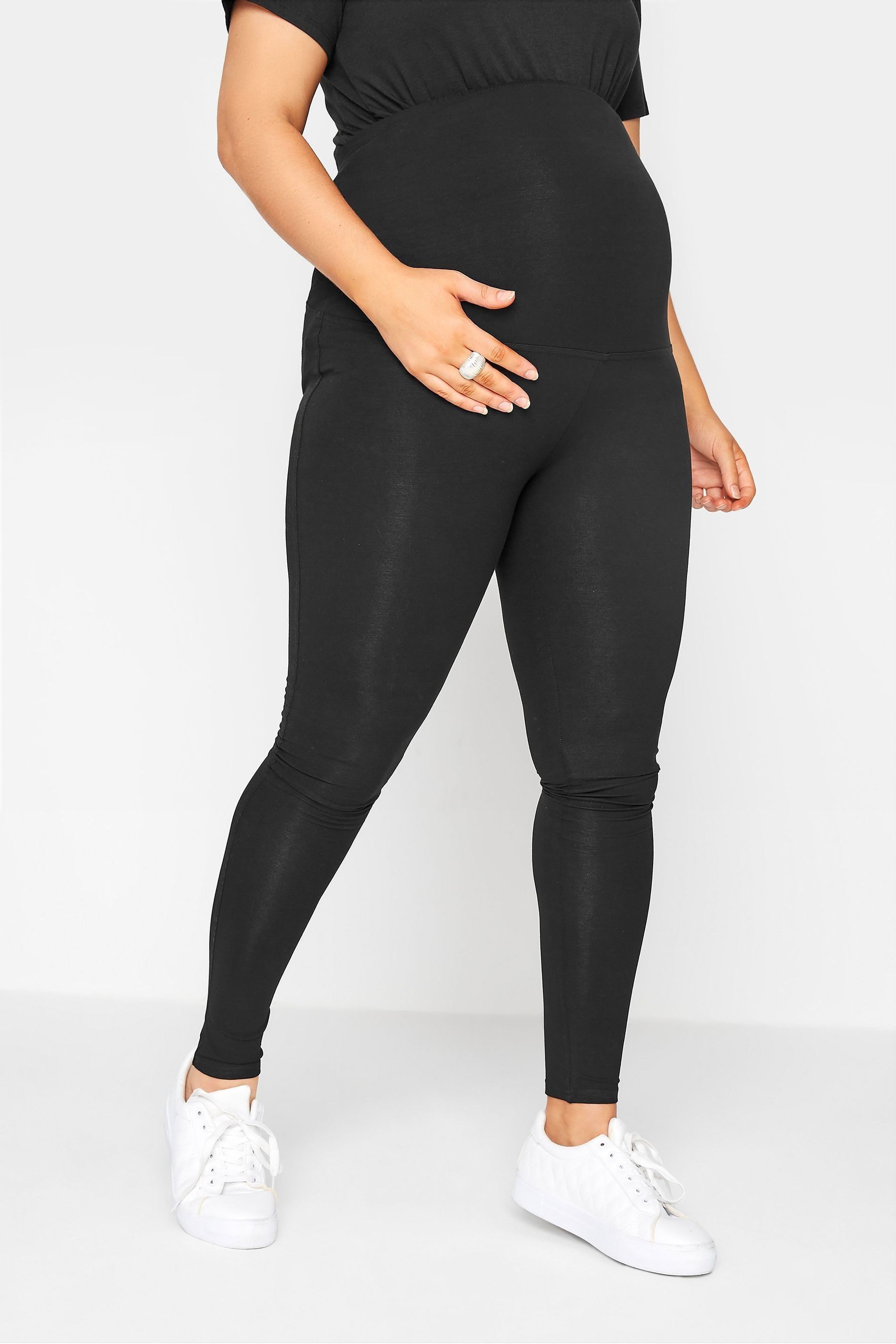 Buy Yours Curve Black Maternity 2 Pack Full Length Legging from the