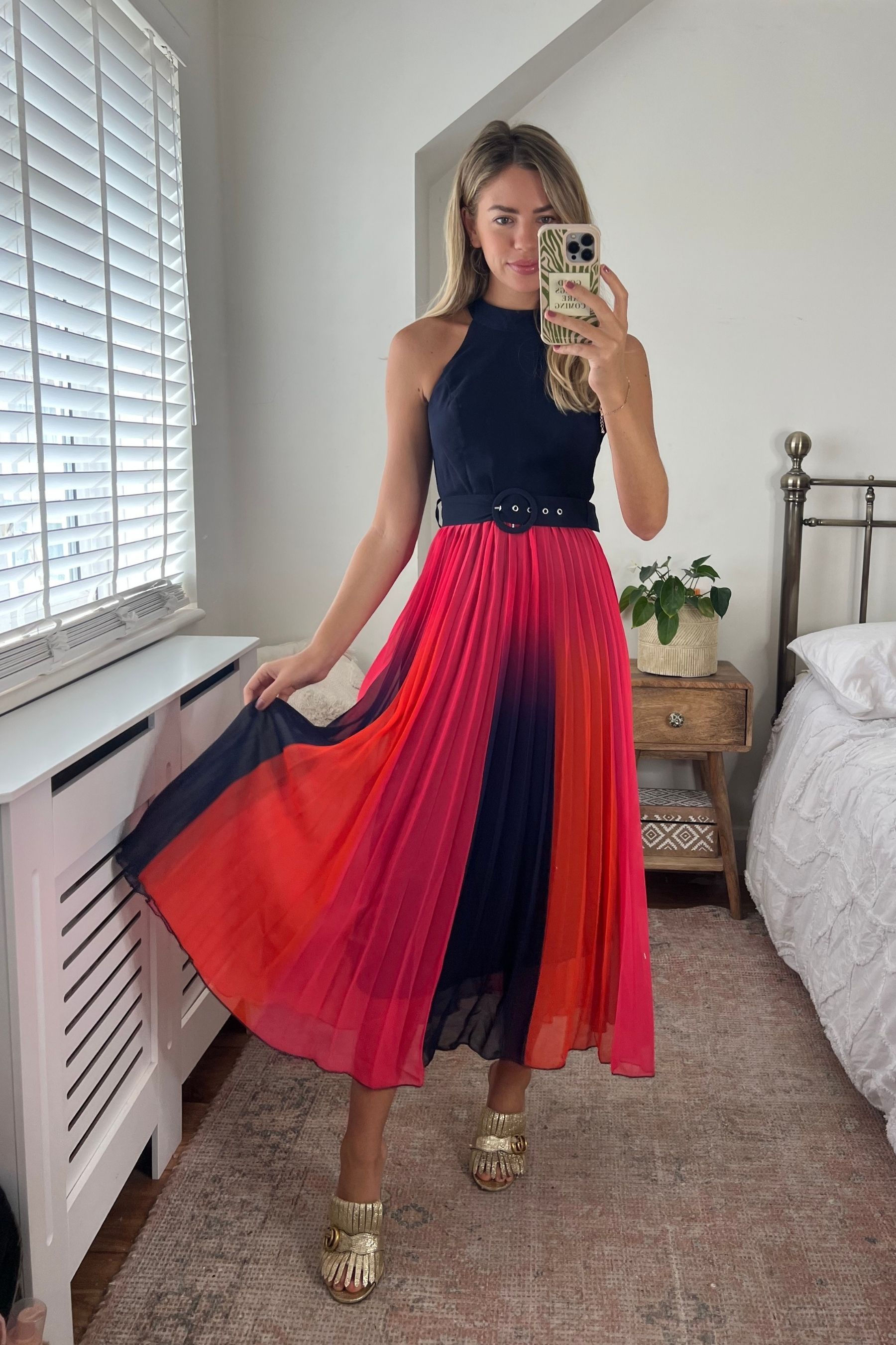 Buy Style Cheat Luisa Halter Pleated Maxi Dress from Next Australia