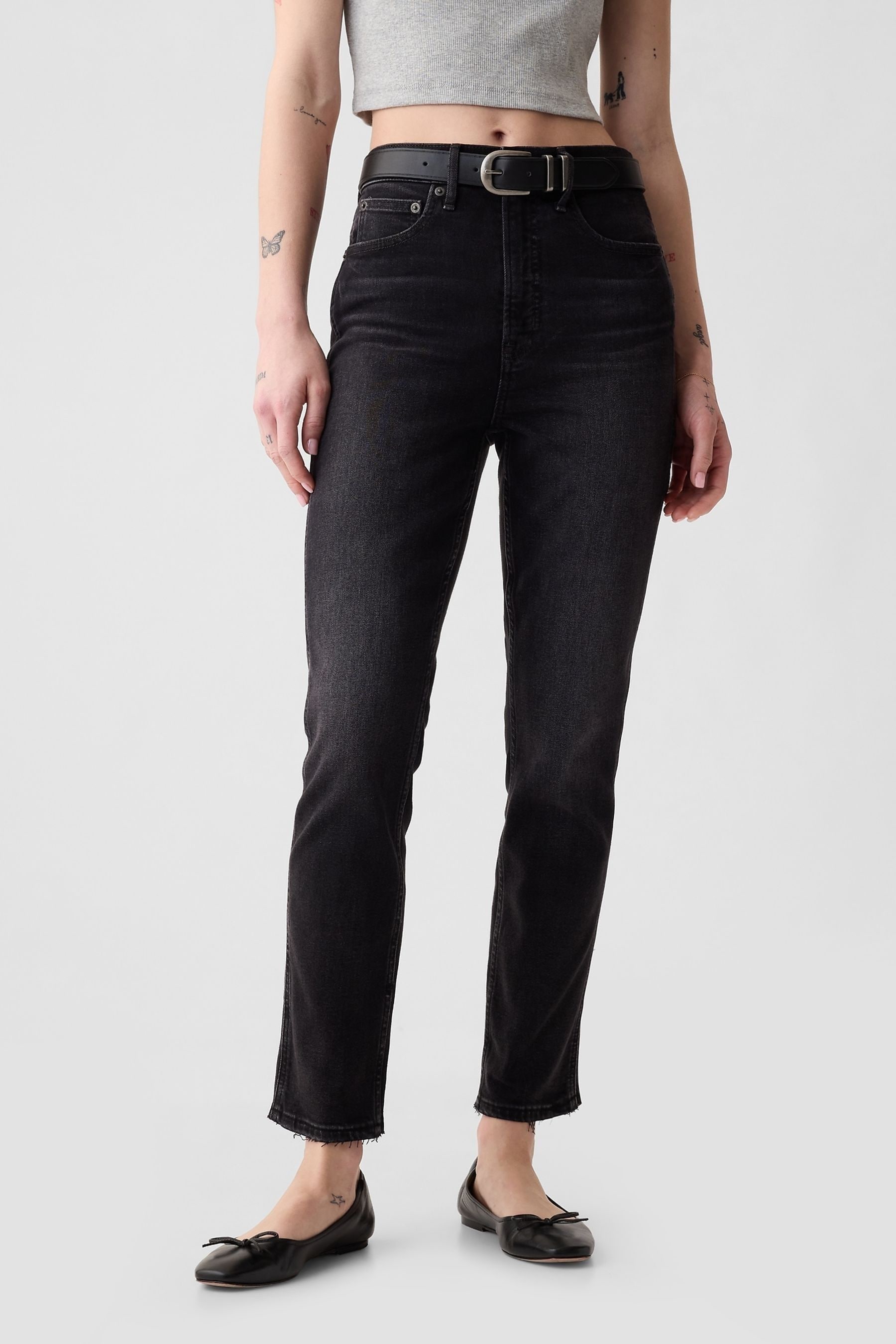 Buy Gap Black Vintage Slim Stretch High Waisted Jeans from the Next UK ...