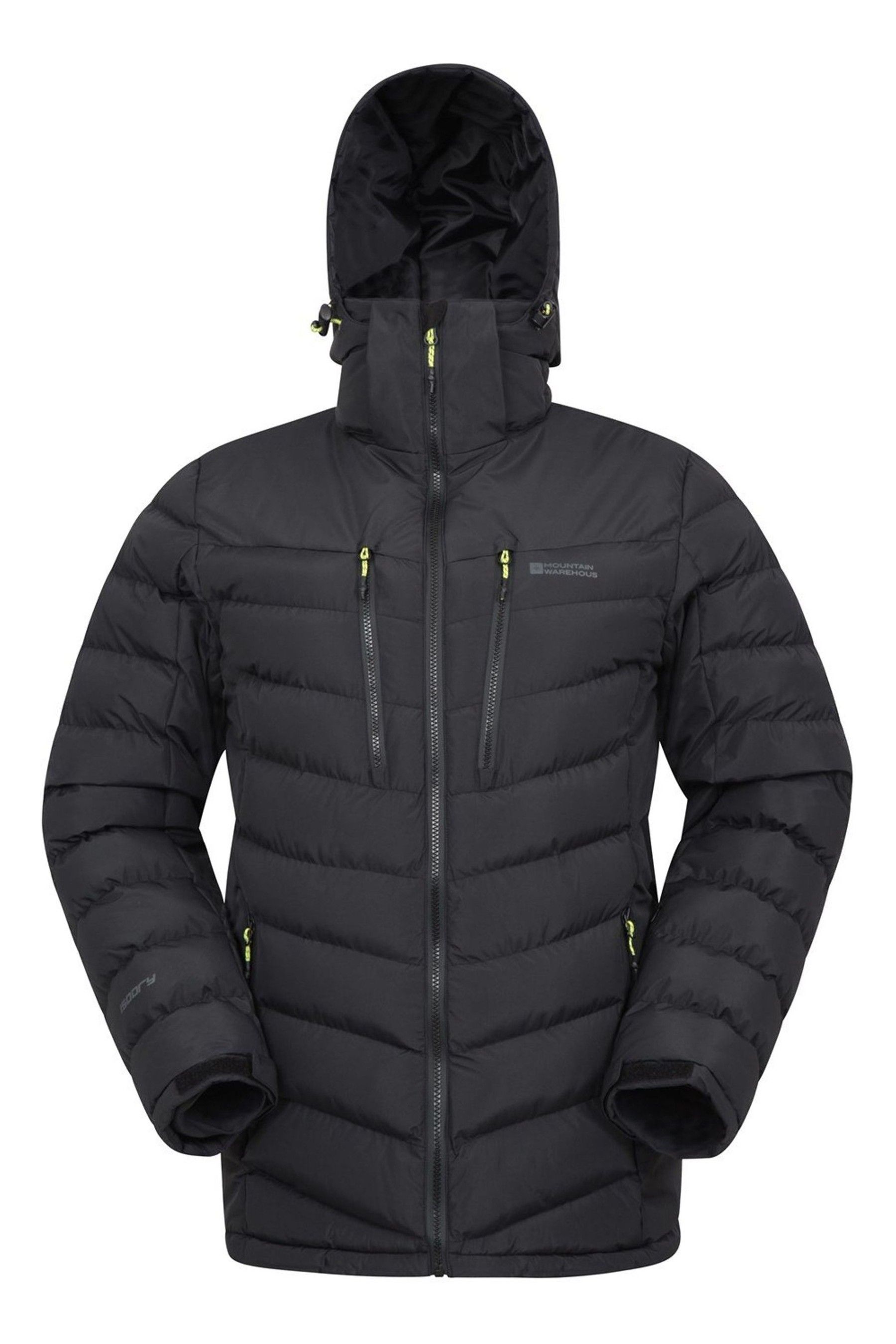 Buy Mountain Warehouse Black Vulcan II Padded Ski Jacket - Mens from ...