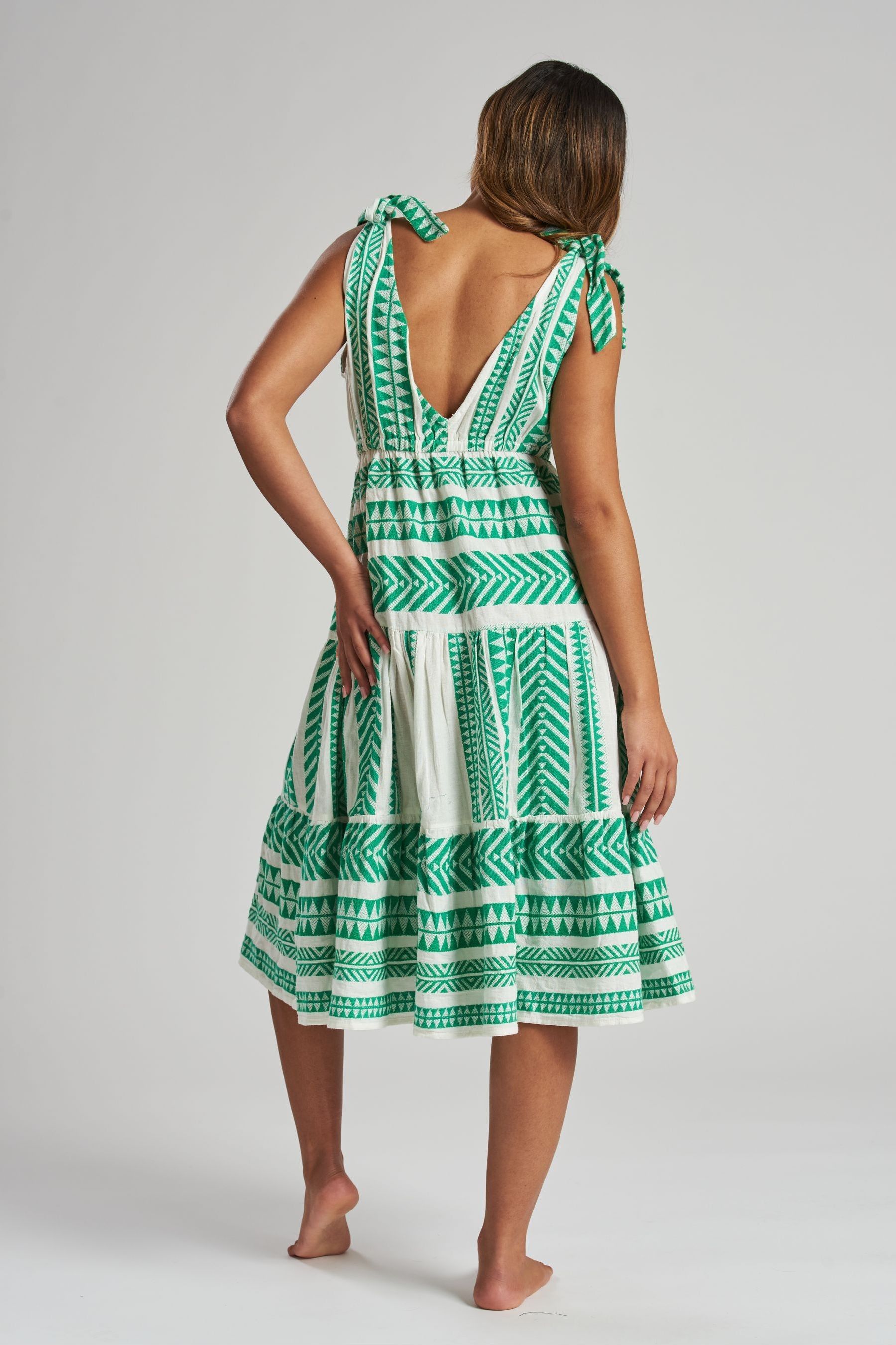 Buy South Beach Jacquard Tie Shoulder Summer Dress from Next Australia