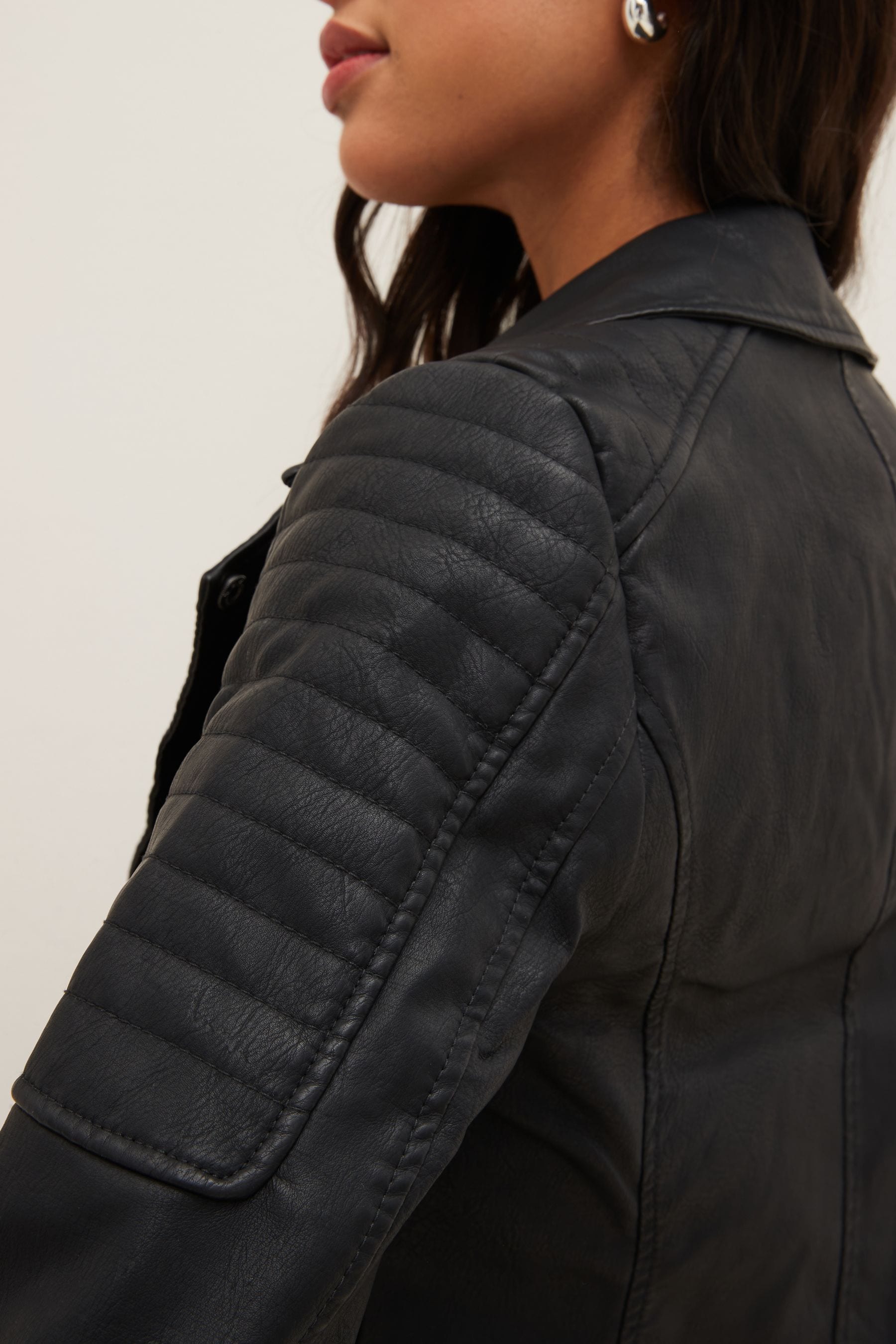 Buy NOISY MAY Black Faux Leather Biker Jacket from the Next UK online shop