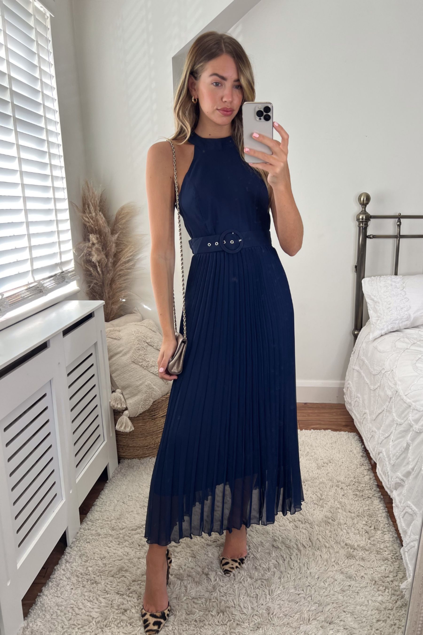 Buy Style Cheat Luisa Halter Pleated Maxi Dress from the Next UK online