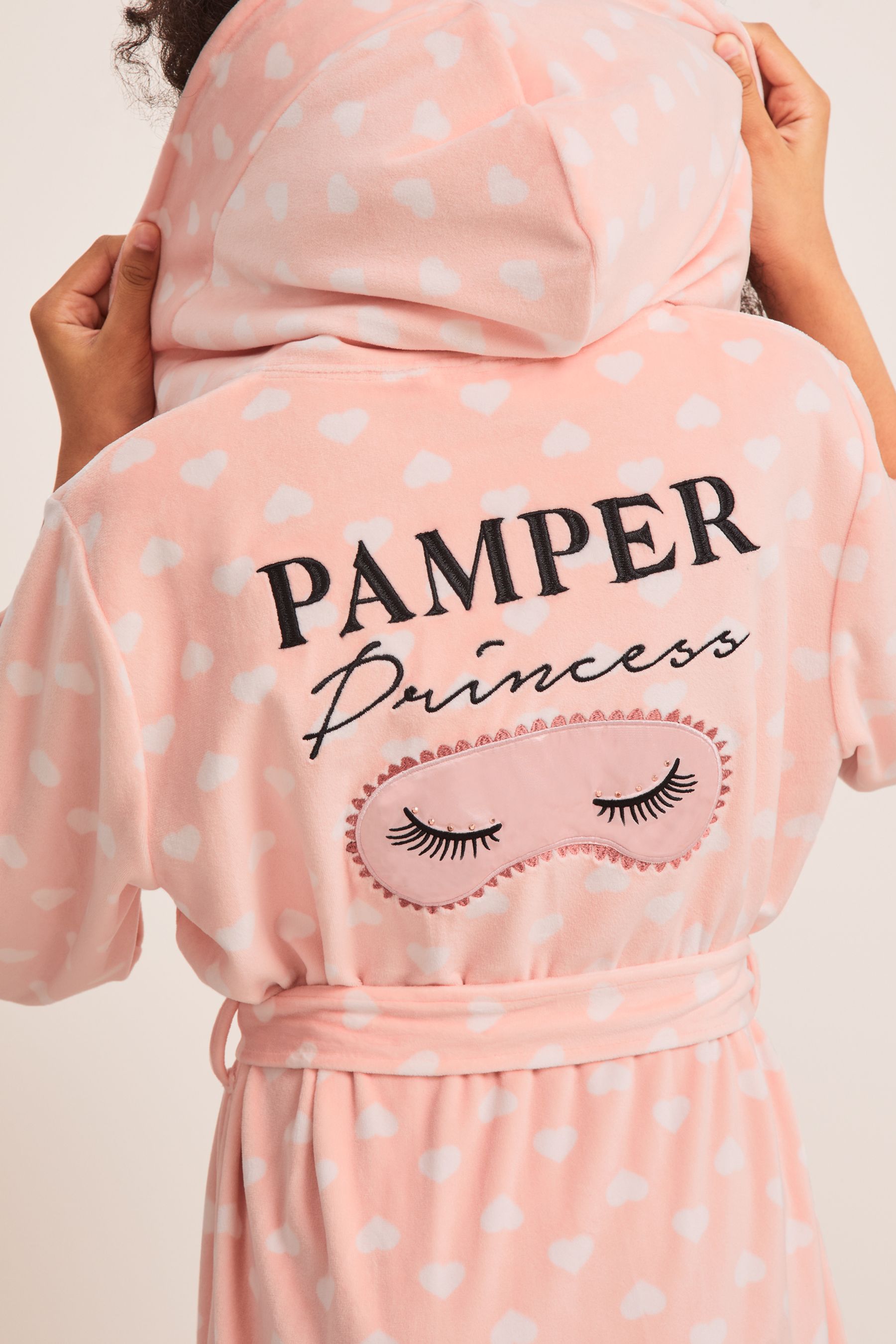 Buy Lipsy Velour Embroidery Dressing Gown from Next Ireland