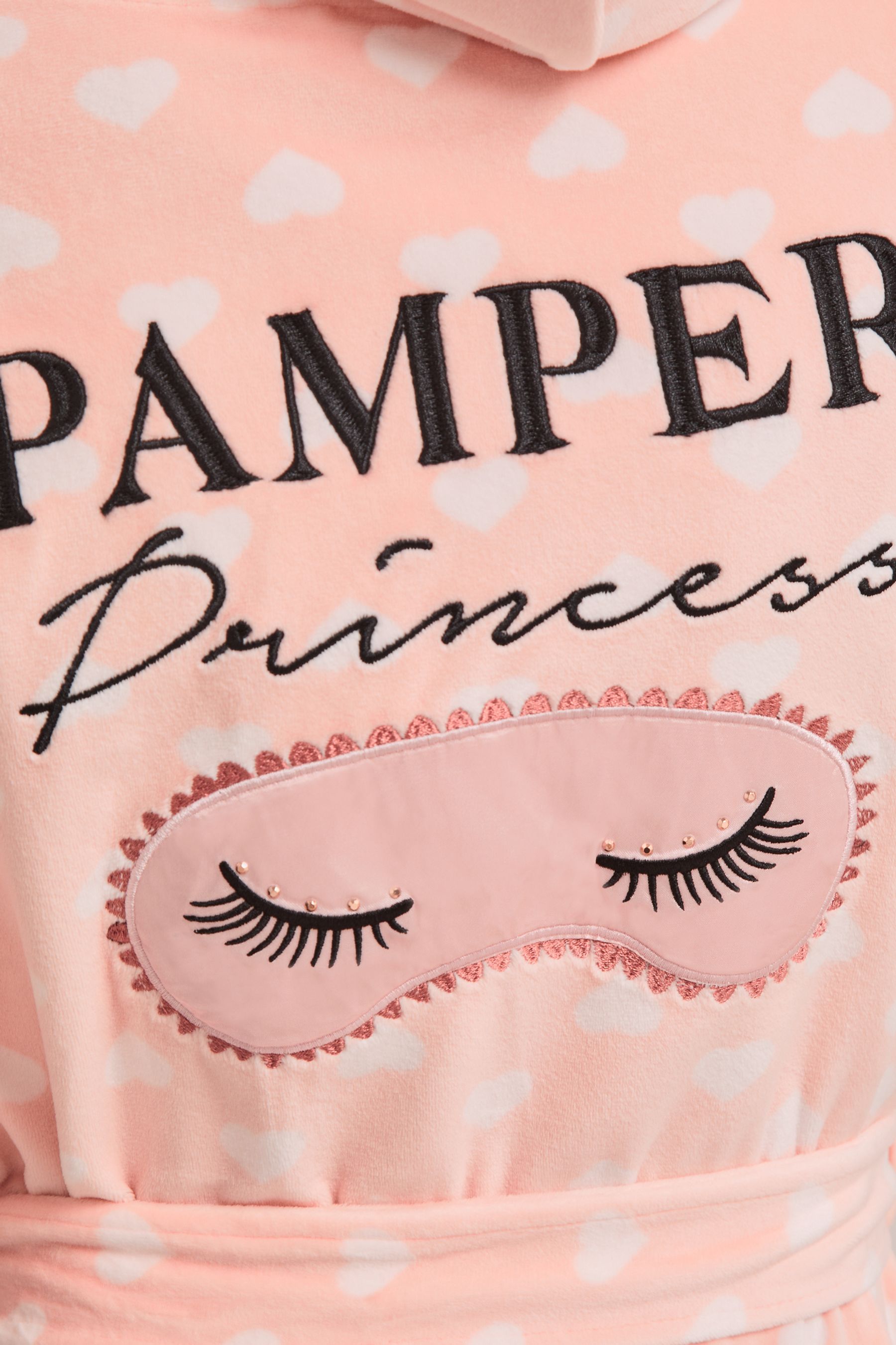 Buy Lipsy Velour Embroidery Dressing Gown from Next Ireland