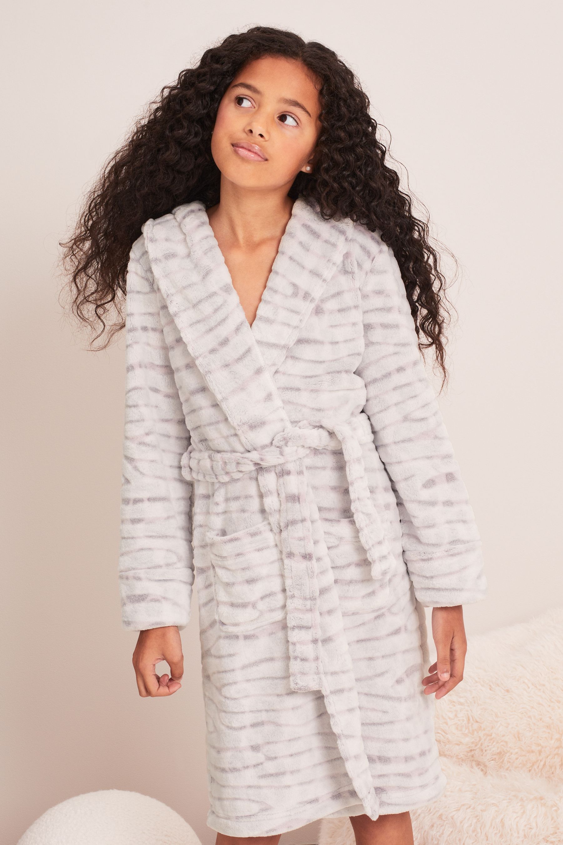 Buy Lipsy Purple Animal Cosy Fleece Dressing Gown from Next Ireland