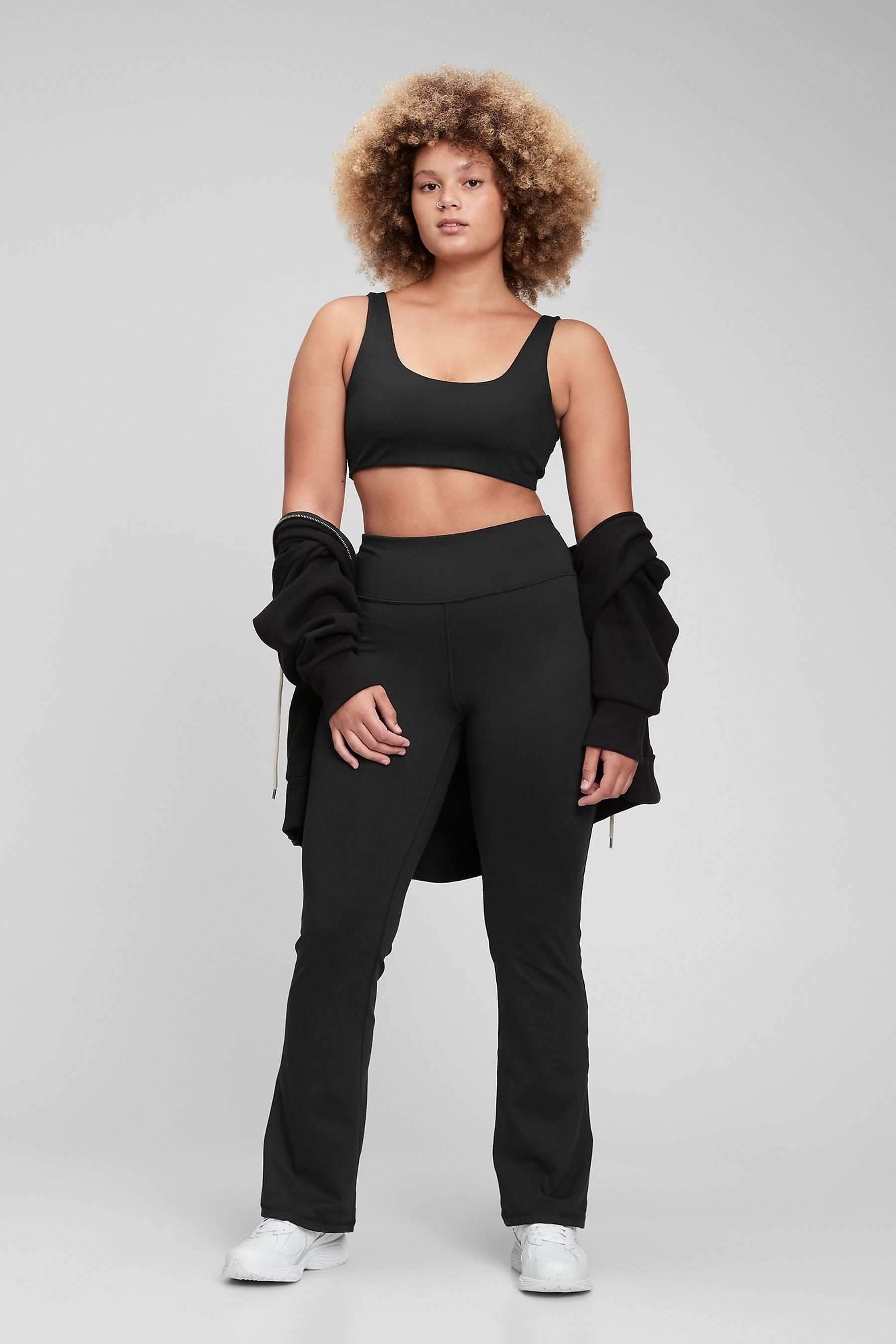 Buy Gap Black Recycled High Rise Power Flare Leggings from the Next UK