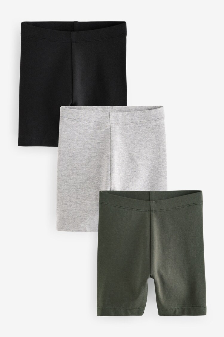 Black & White Cycling Shorts 3 Pack (3mths-7yrs) - Image 1 of 1