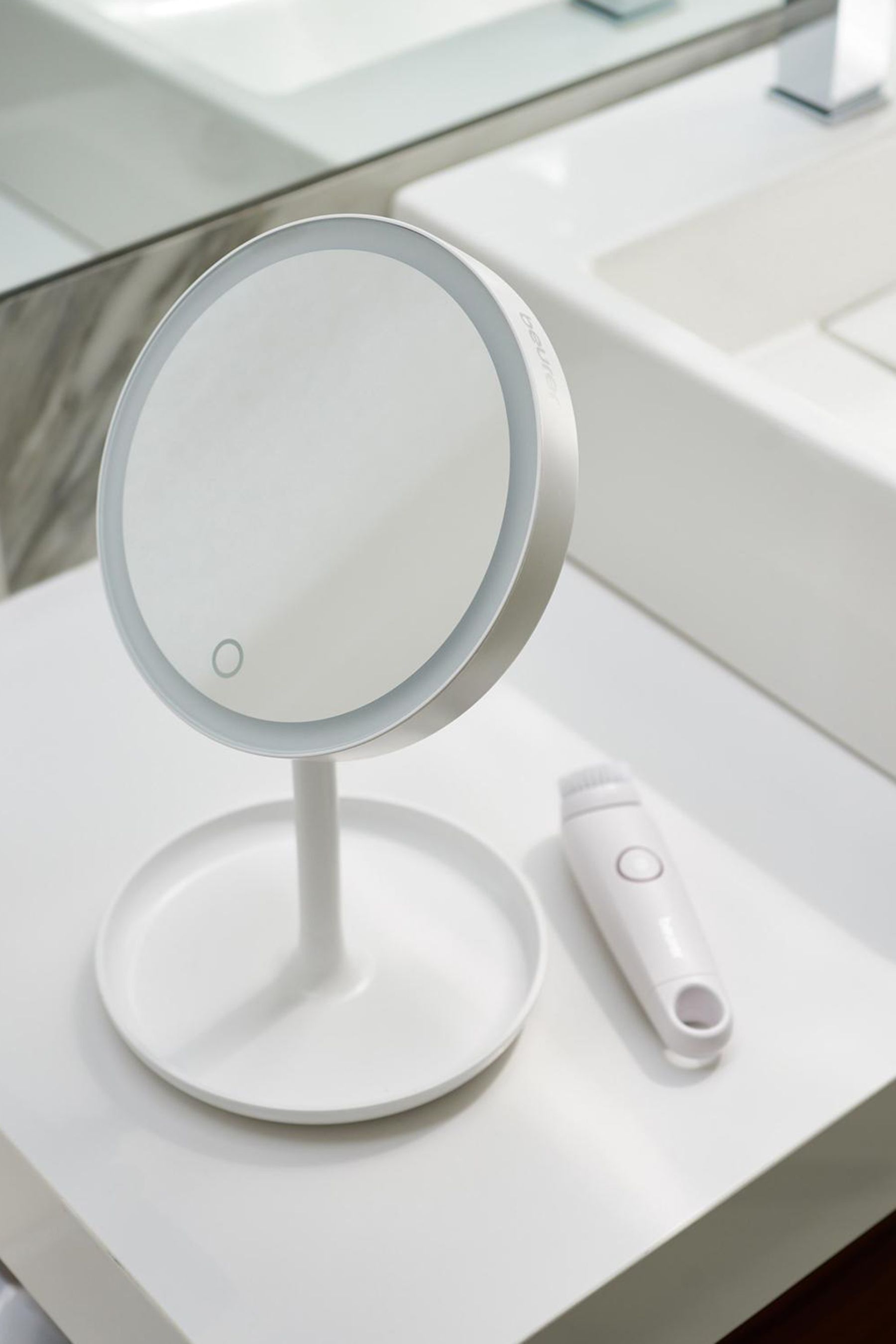 Buy Beurer White Illuminated Vanity Mirror with Trinket Tray from the