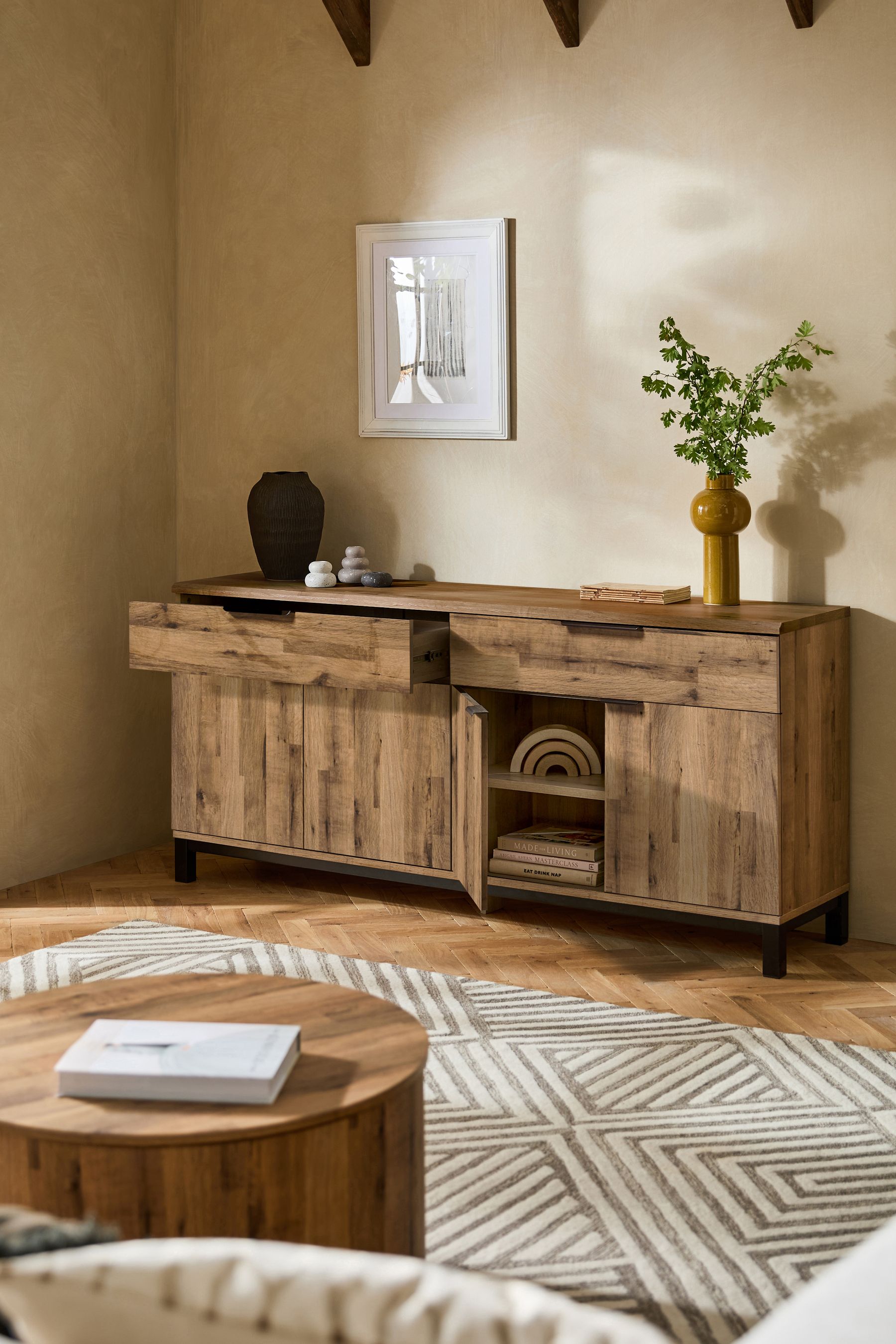 Buy Dark Bronx Oak Effect Large Sideboard from the Next UK online shop