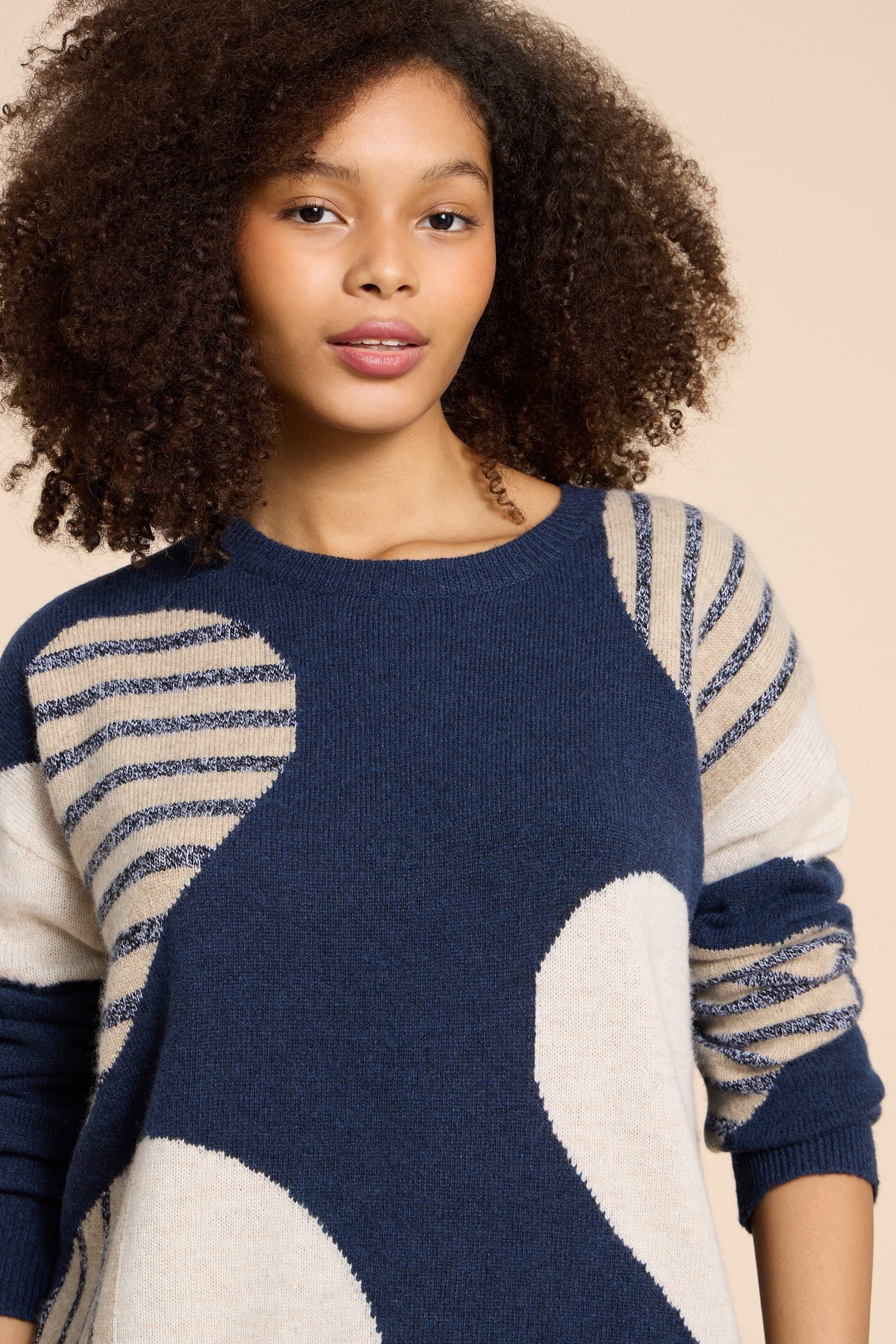 Buy White Stuff Blue Amber Heart Jumper from the Next UK online shop