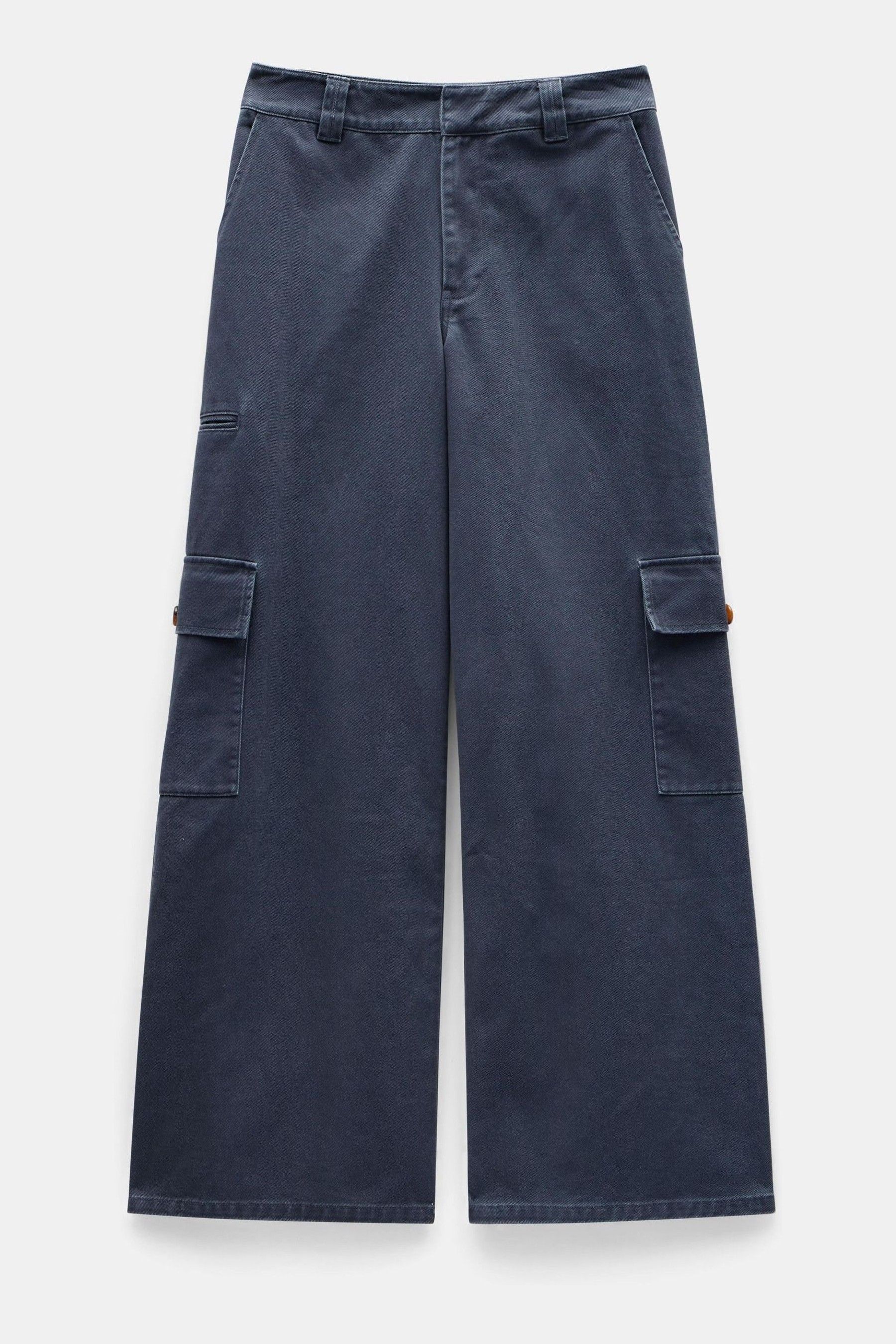 Buy Hush Grey Jess Wide Leg Cargo Trousers from the Next UK online shop