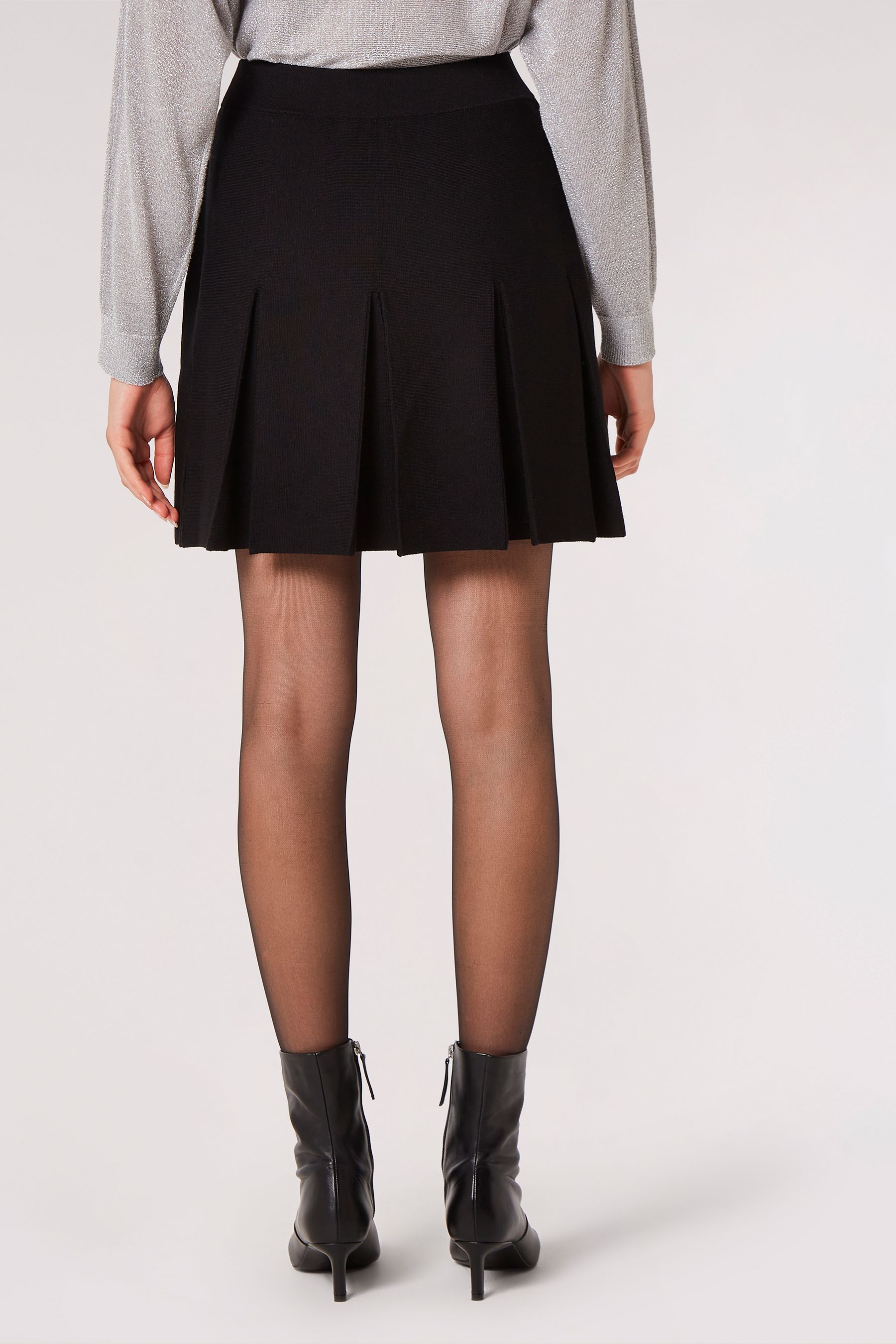Buy Apricot Black Knitted Pleat Detail Black Skirt from the Next UK ...