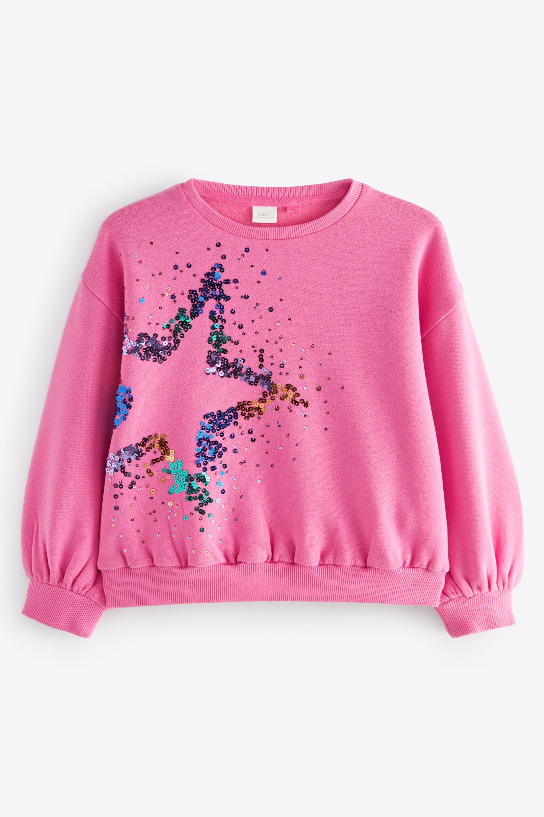 Buy Pink Sequin Star Sweatshirt 3 16yrs from Next Malta