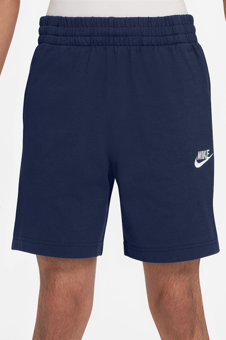 Nike Midnight Navy 100% Cotton Sportswear Club Shorts - Image 1 of 1