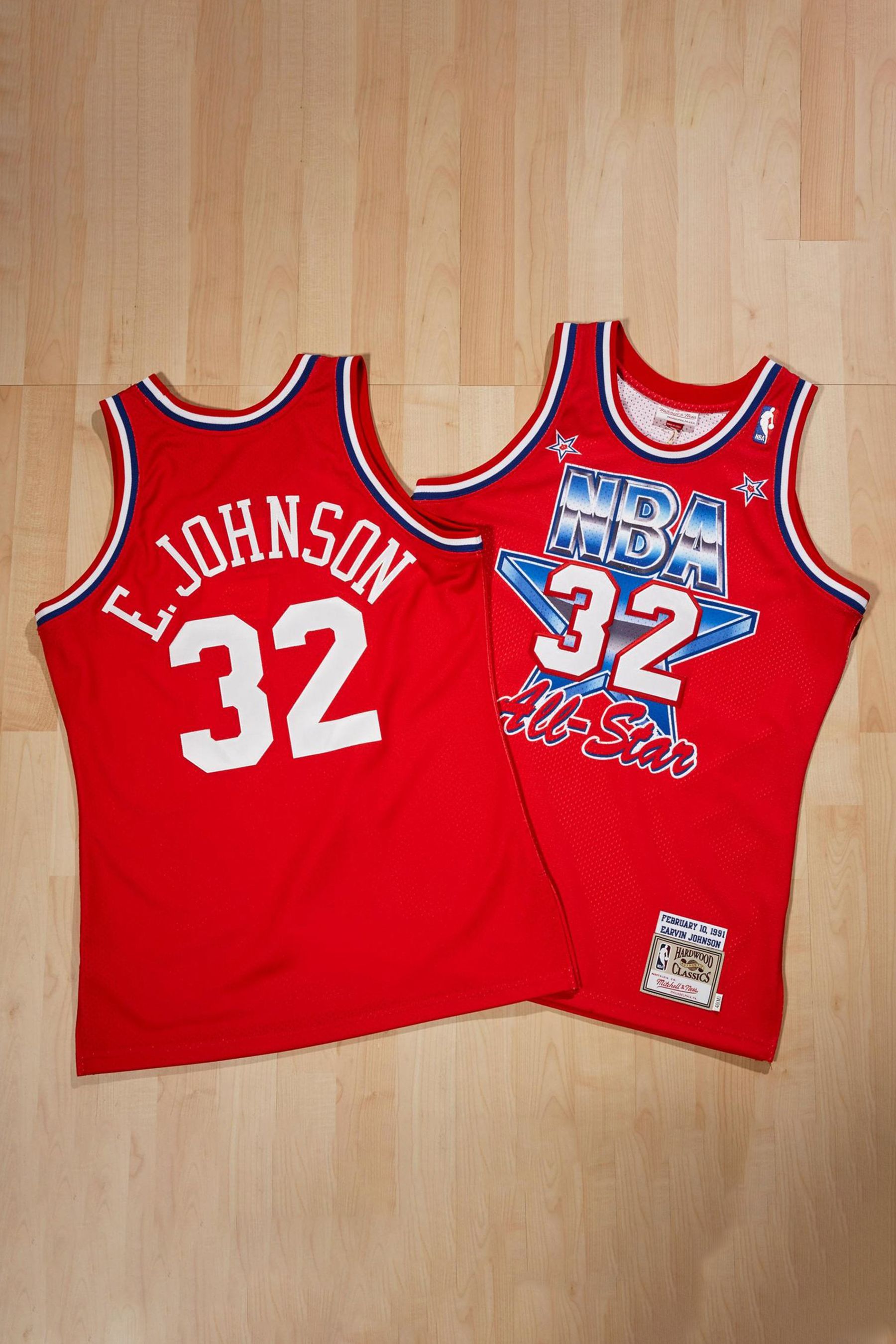 Buy Fanatics Red NBA All Star West Magic Johnson 1991 Authentic Jersey from Next Qatar