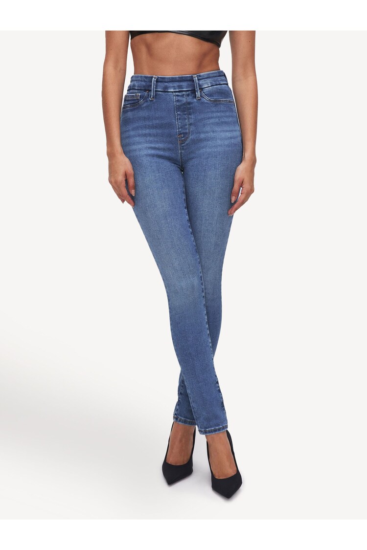 Good American Light Blue Power Stretch Pull On Skinny Jeans - Image 1 of 1