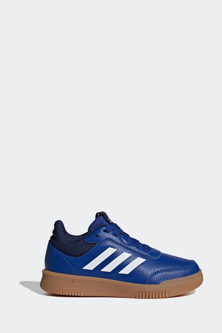 adidas Originals Blue/Tan Tensaur Sport Lace Up Trainers - Image 1 of 1