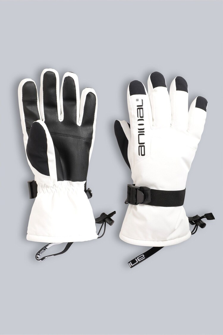 Animal White Womens Flow Snow Gloves - Image 1 of 1