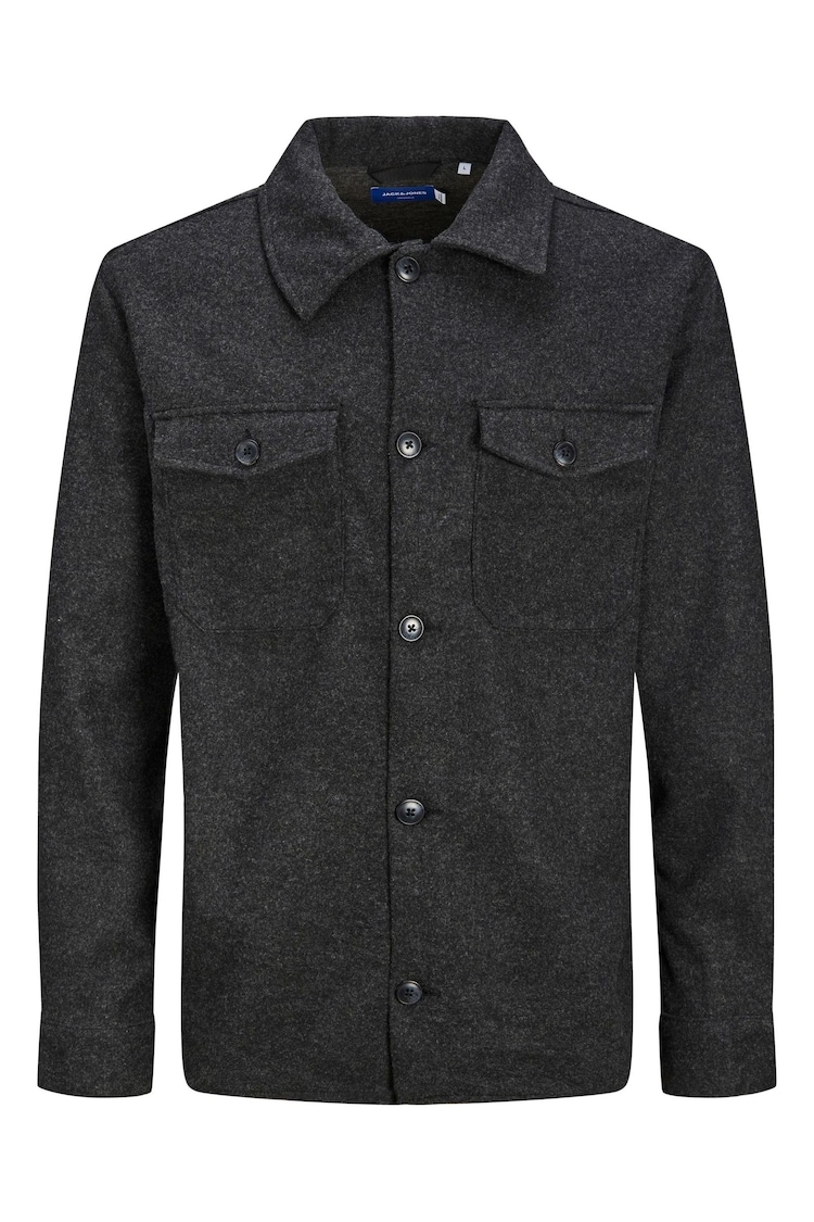 JACK & JONES Black Double Pocket Overshirt - Image 1 of 1