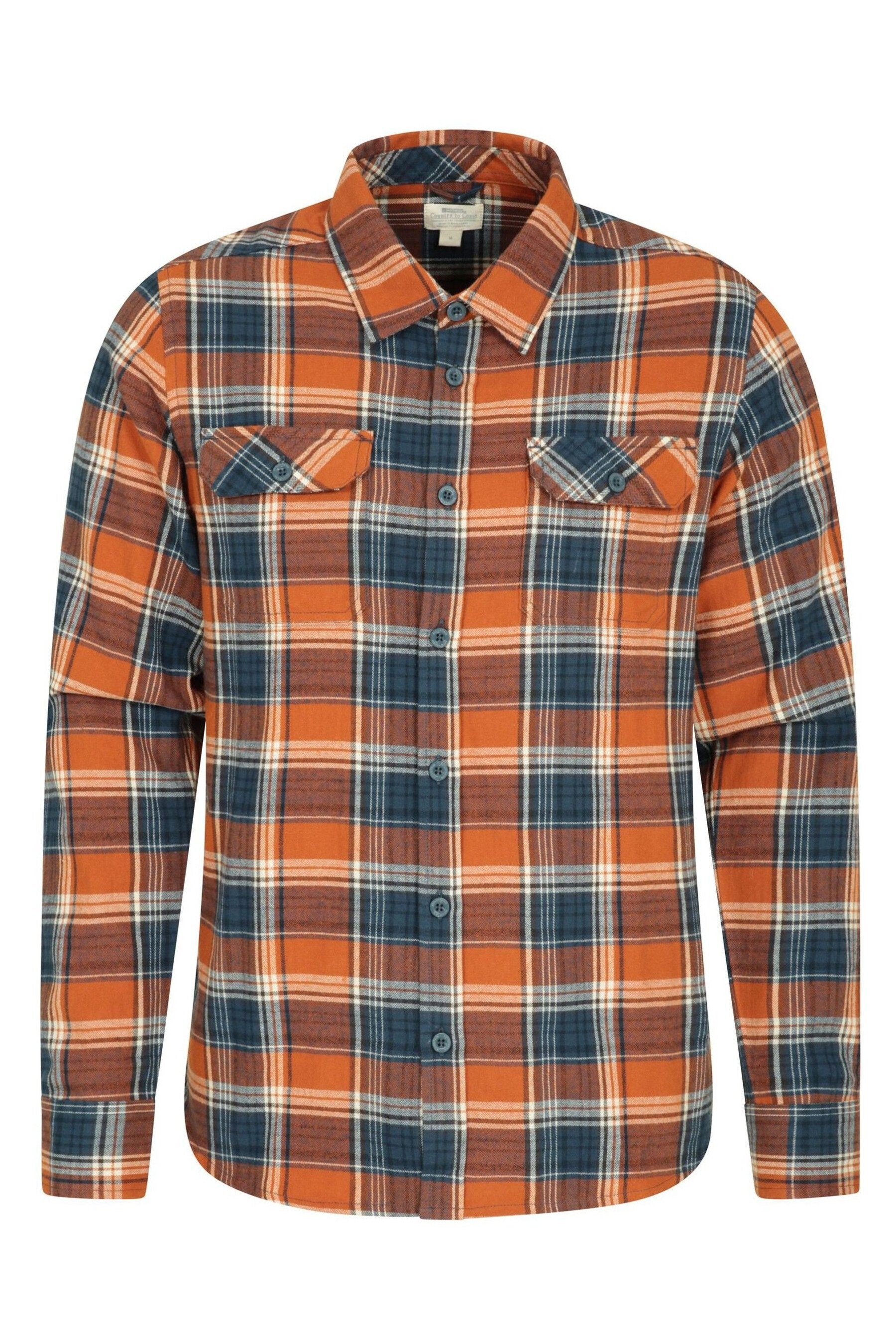 Buy Mountain Warehouse Trace Mens Flannel Long Sleeve Shirt from the ...