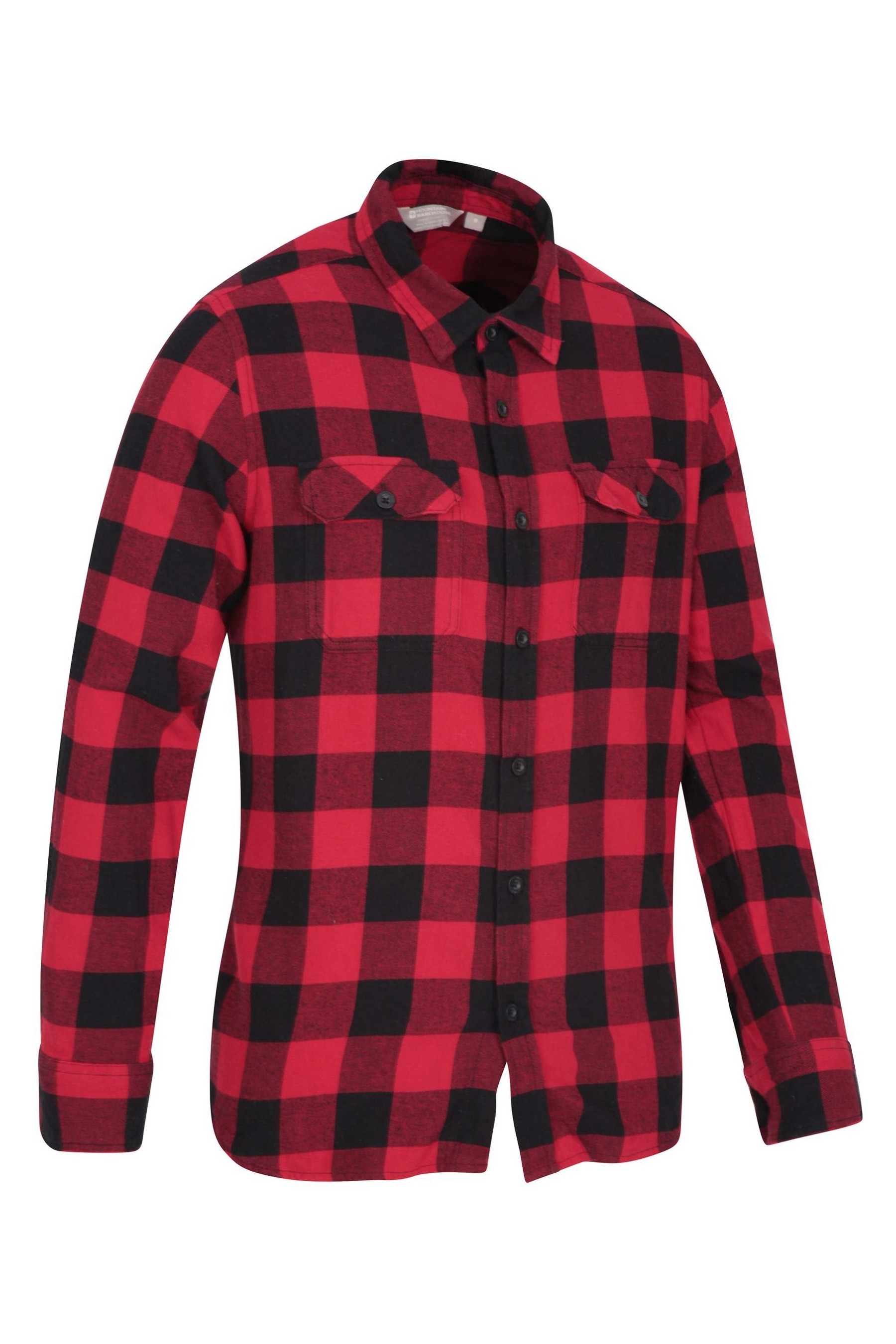 Buy Mountain Warehouse Red and Black Trace Mens Flannel Long Sleeve ...