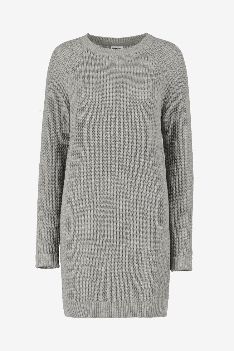 NOISY MAY Grey Long Sleeve Jumper Dress - Image 1 of 1