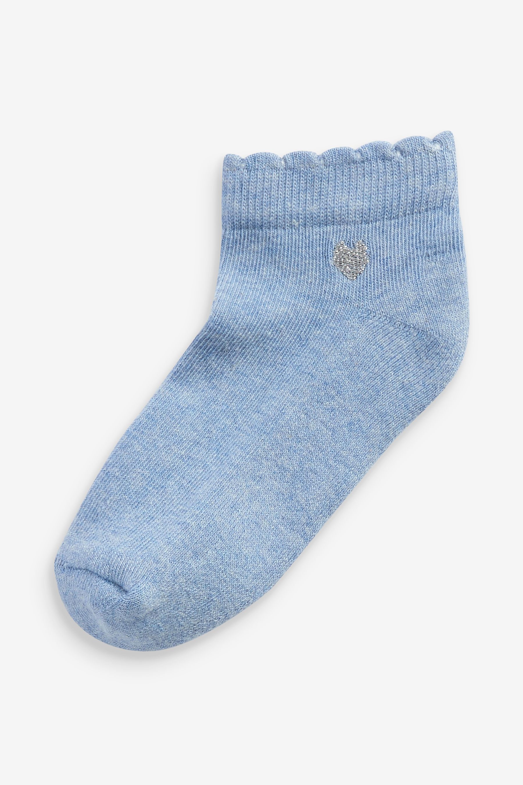 Buy Multi 7 Pack Cotton Rich Embroidered Cushioned Sole Trainer Socks