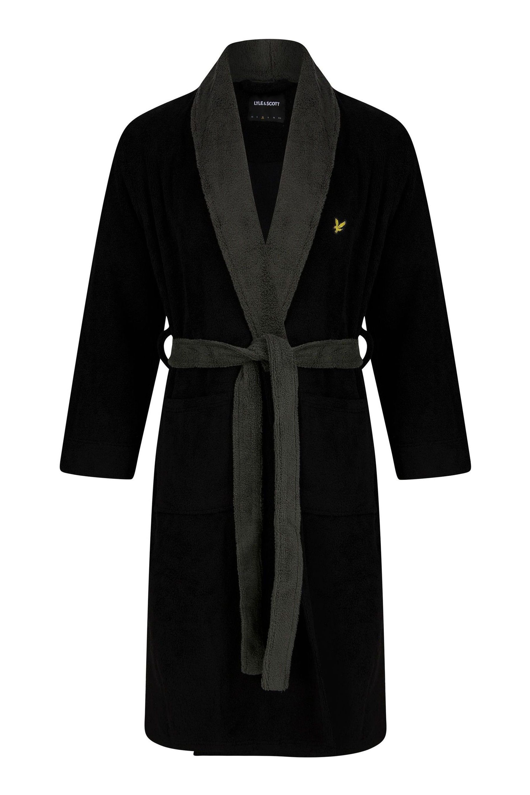 Buy Lyle & Scott Black Loungewear Bathrobe from Next Ireland