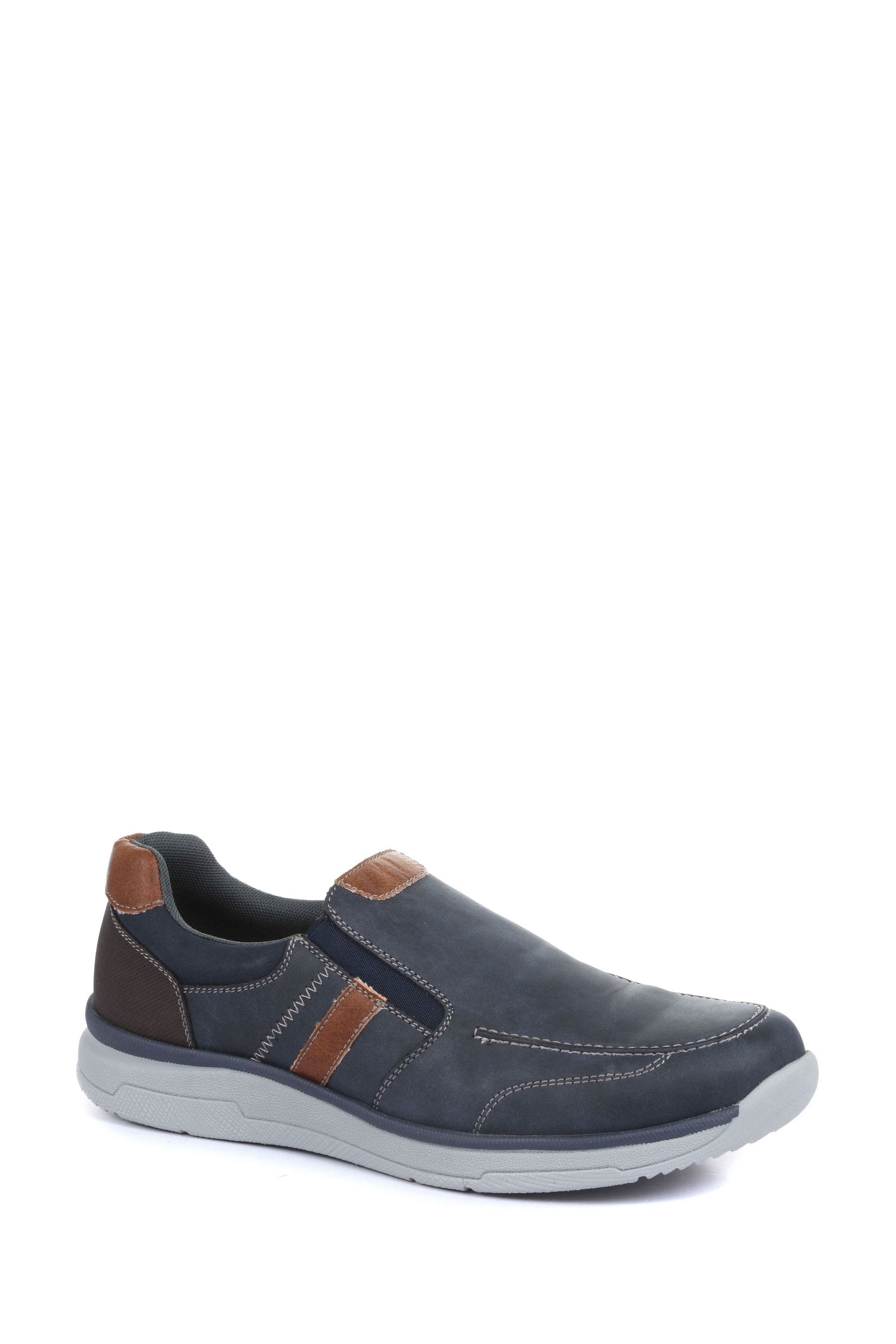 Buy Pavers Blue Mens Wide Fit Slip-On Trainers from the Next UK online shop