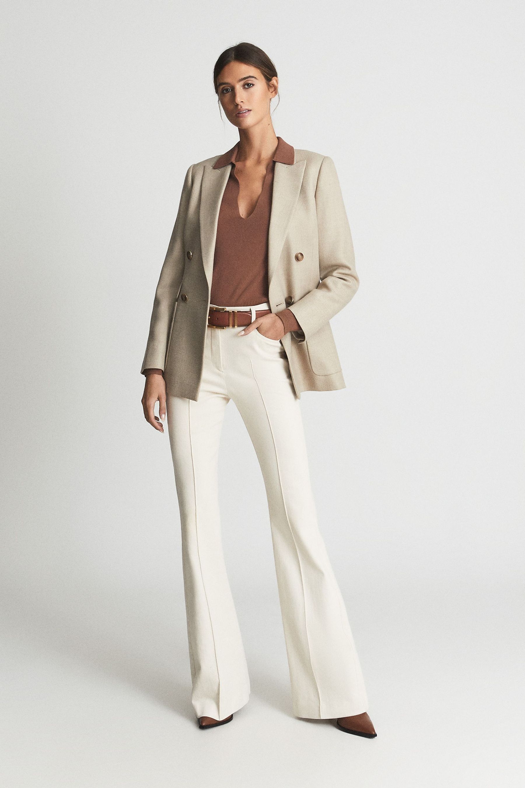 Buy Reiss Florence High Rise Flared Trousers from Next Ireland