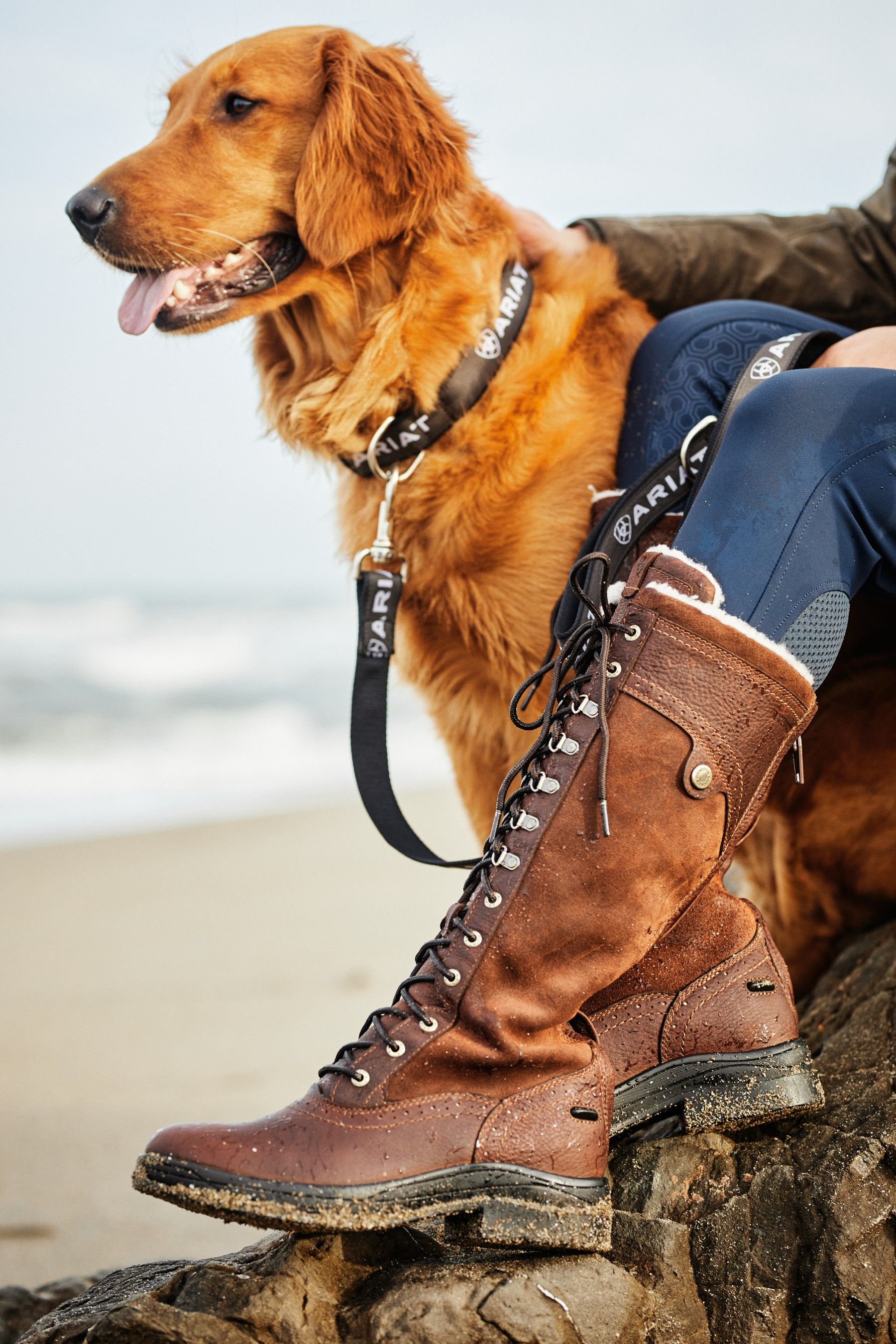 Bottes hautes en cuir imperméable à lacets pour femmes - ARIAT Wythburn