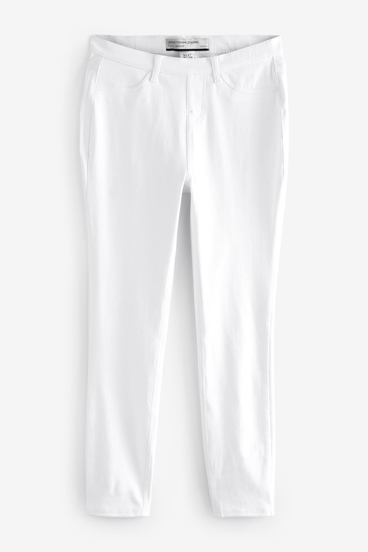 White Jersey Denim Leggings - Image 1 of 1