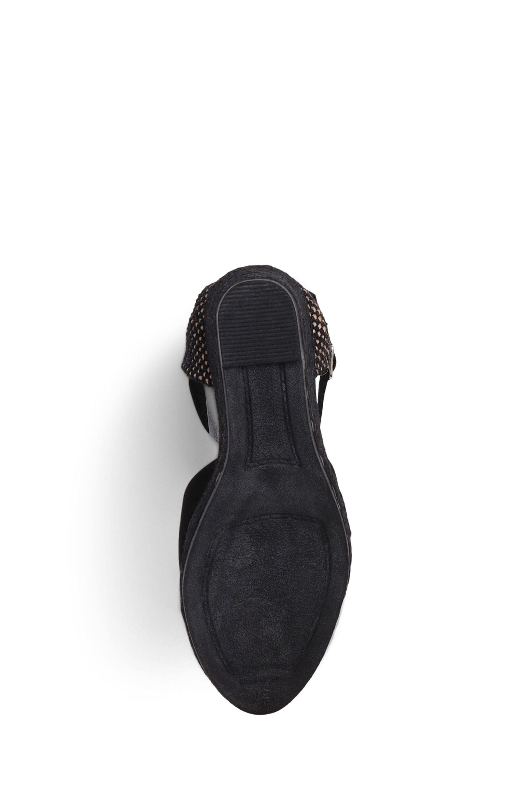 Buy Jones Bootmaker Black Arabella Ladies Leather Wedge Sandals from ...
