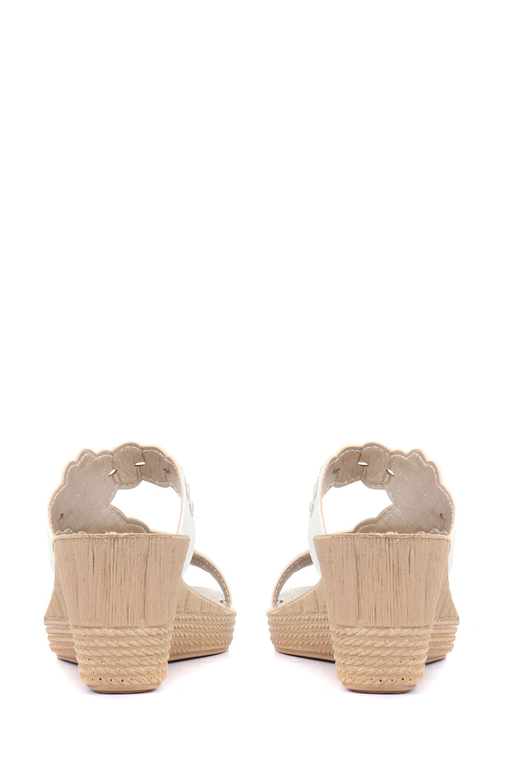 Buy Pavers Ladies White Wedge Mule Sandals from Next Ireland