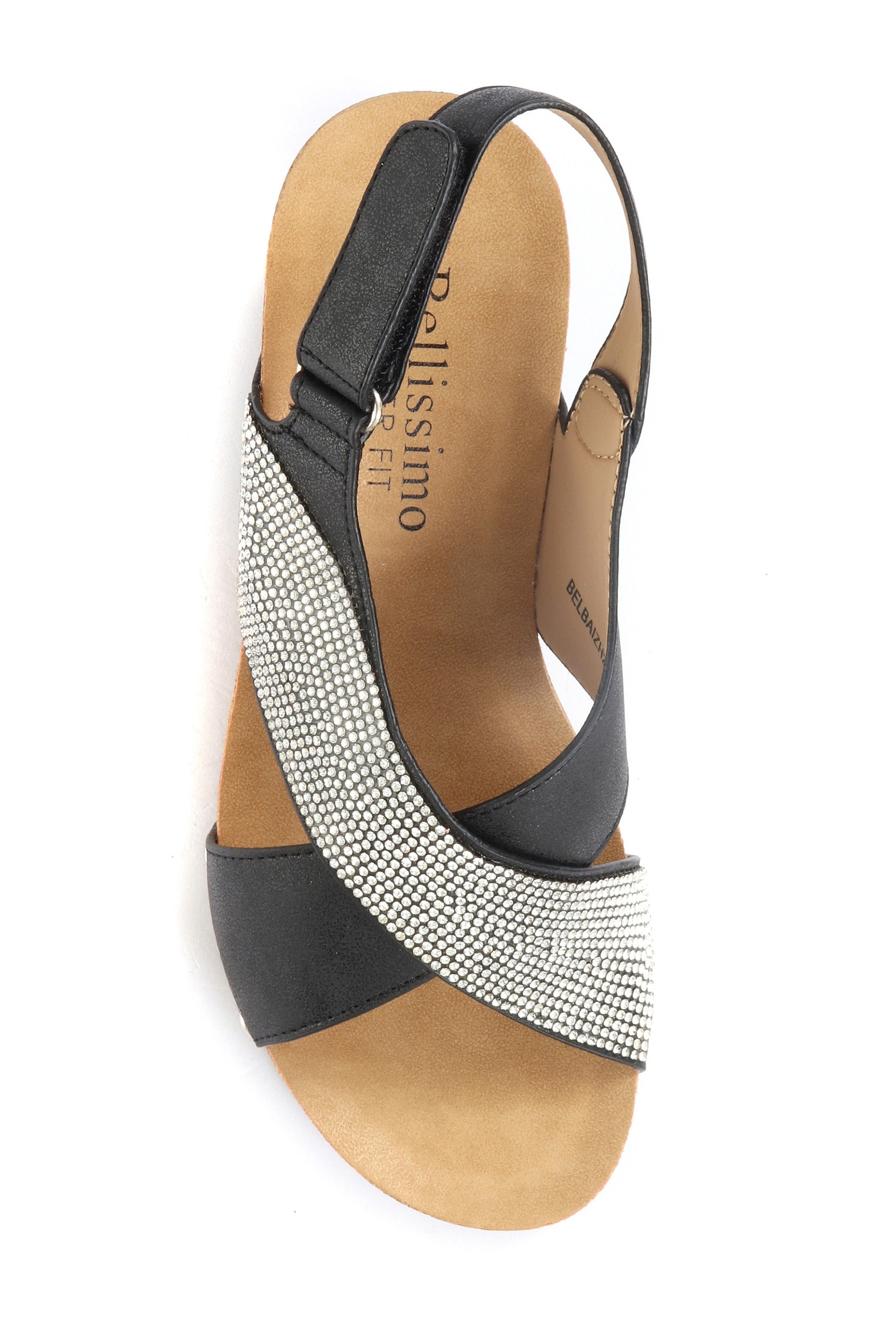 Buy Bellissimo Black Wide Fit Wedge Sandals from the Next UK online shop