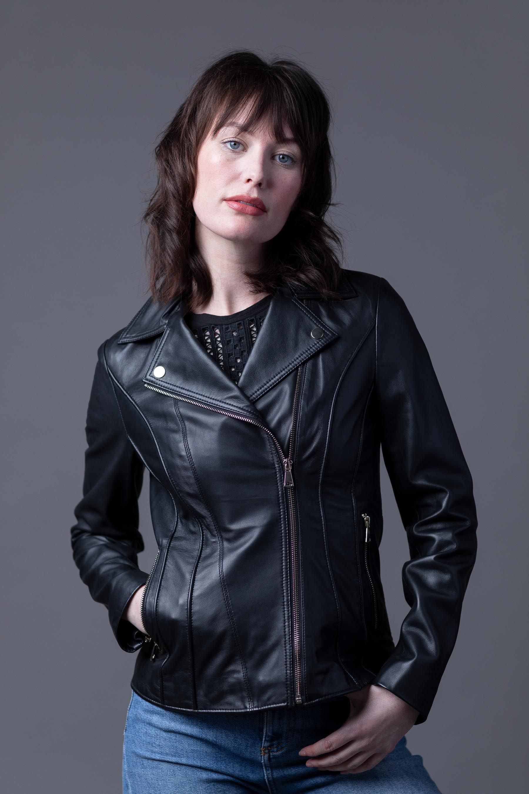 Buy Lakeland Leather Kylee Classic Leather Biker Jacket from the Next ...