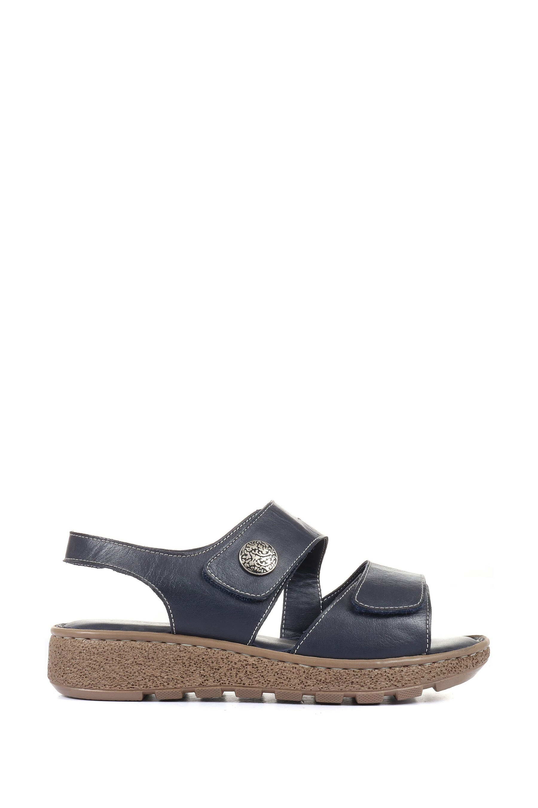 Buy Pavers Blue Extra Wide EE+ Ladies Leather Sandals from the Next UK online shop
