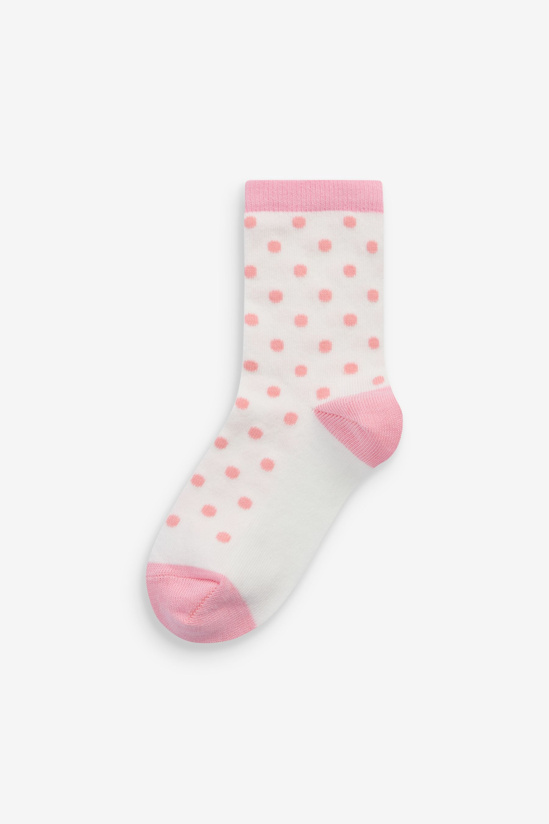 Buy Colourful 7 Pack Cotton Rich Spot Stripe Ankle Socks from the Next