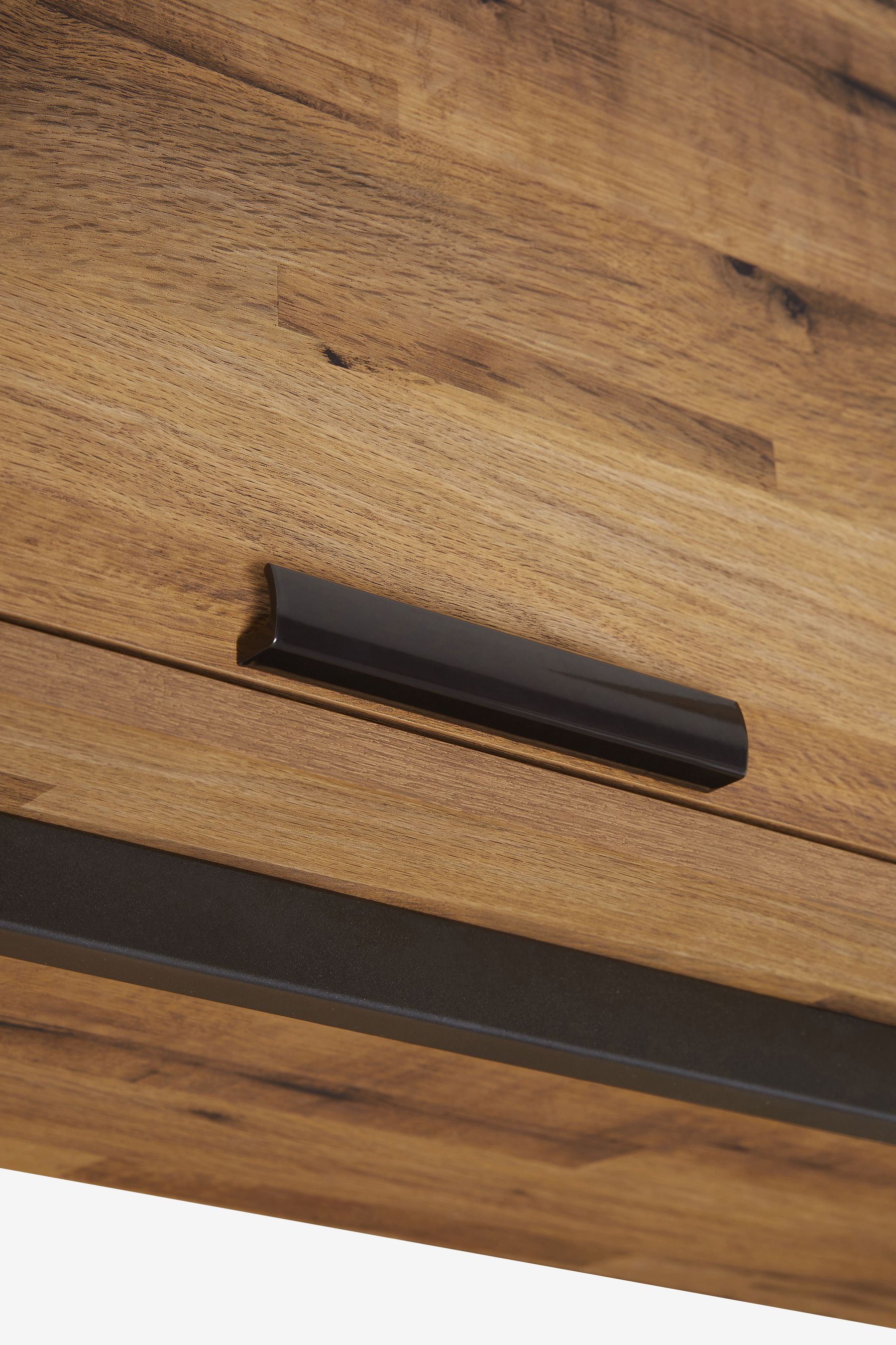 Buy Dark Bronx Oak Effect Overbed Bedside Table from the Next UK online