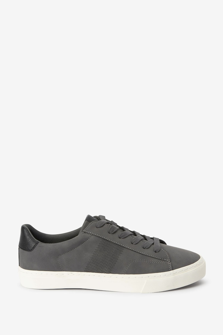 Grey Regular Fit Perforated Side Trainers - Image 1 of 1