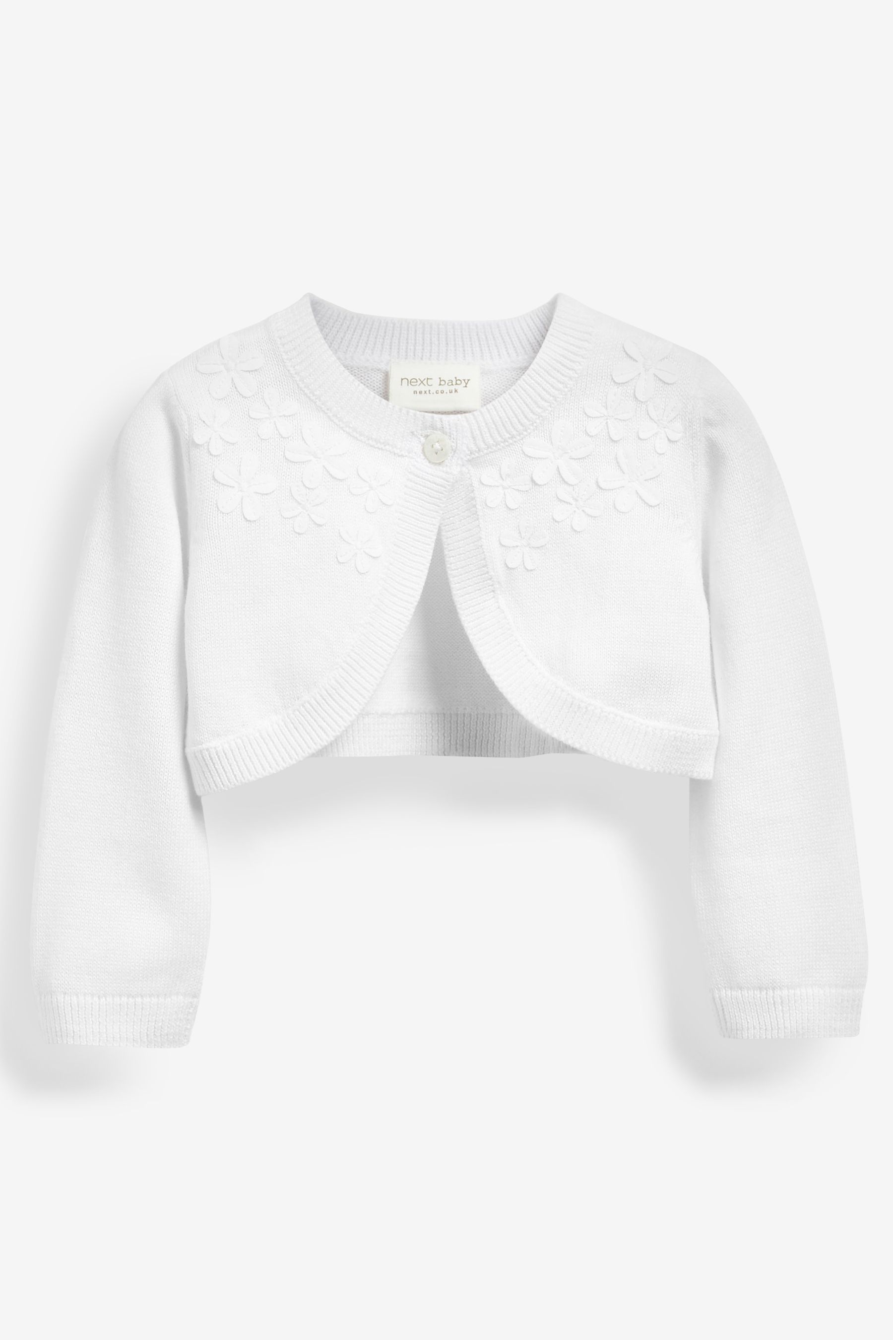Buy White Knitted Baby Shrug Cardigan (0mths2yrs) from Next United