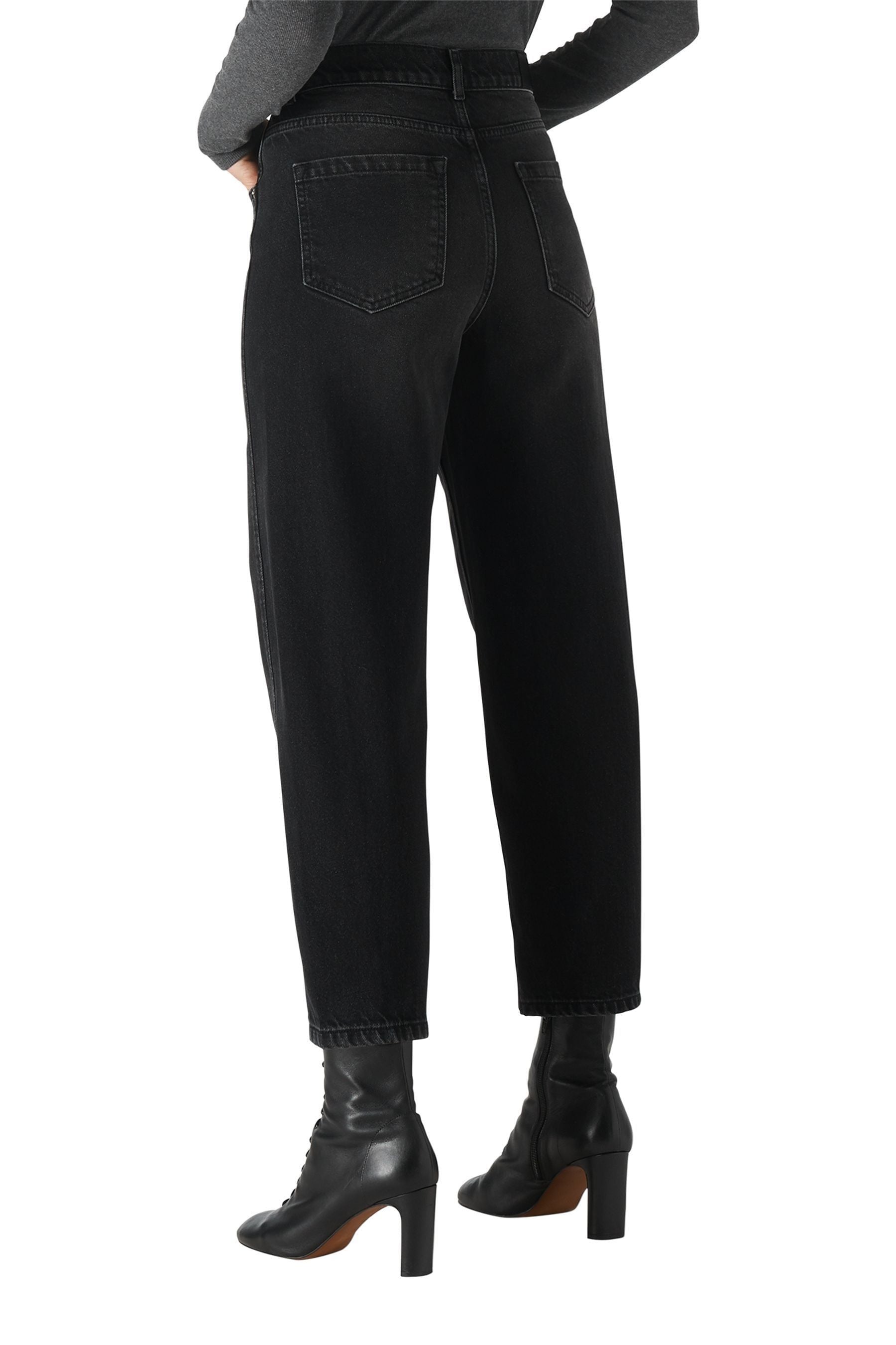 Buy Whistles Black Authentic Barrel Taper Leg Jeans from the Next UK