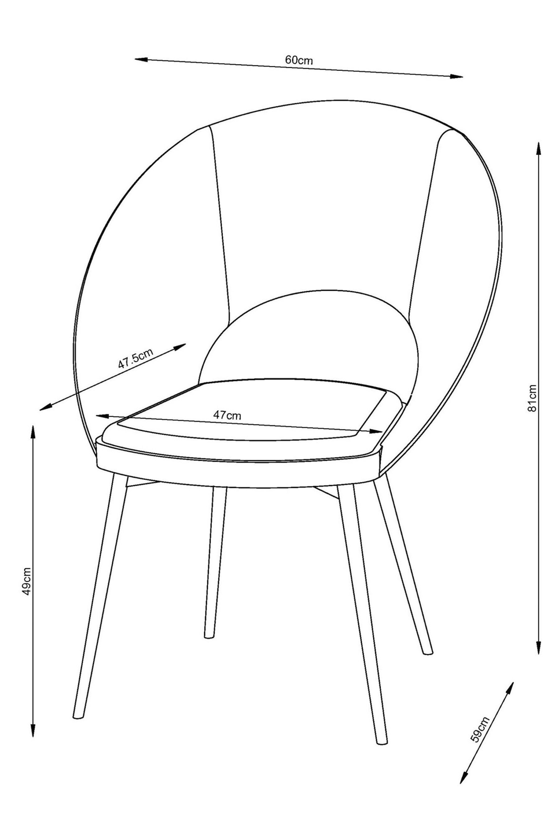 Buy Set of 2 Plush Chenille Slate Teal Blue Hewitt Black Leg Dining