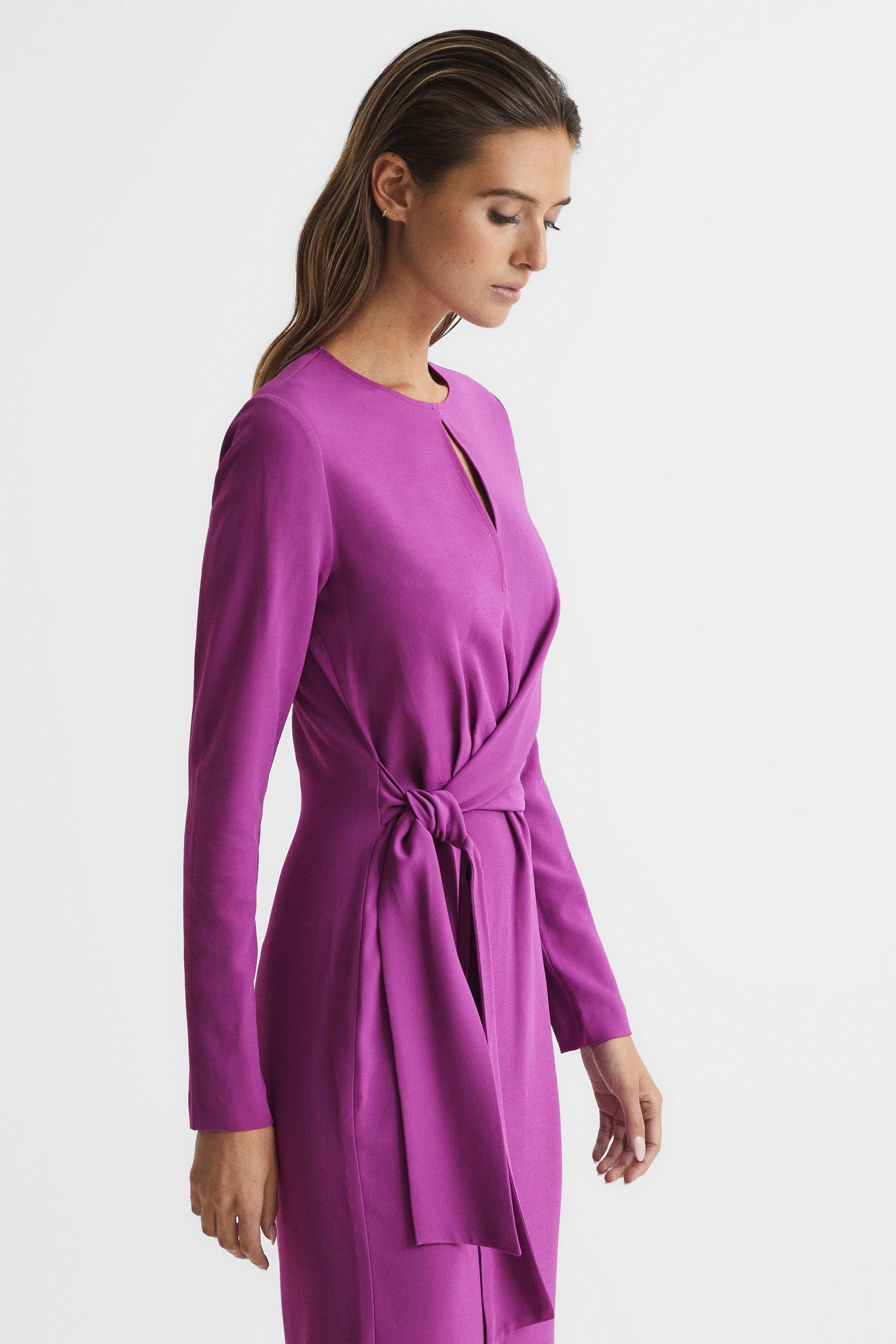 Buy Reiss Valentina Tie Waist Bodycon Midi Dress from Next Ireland