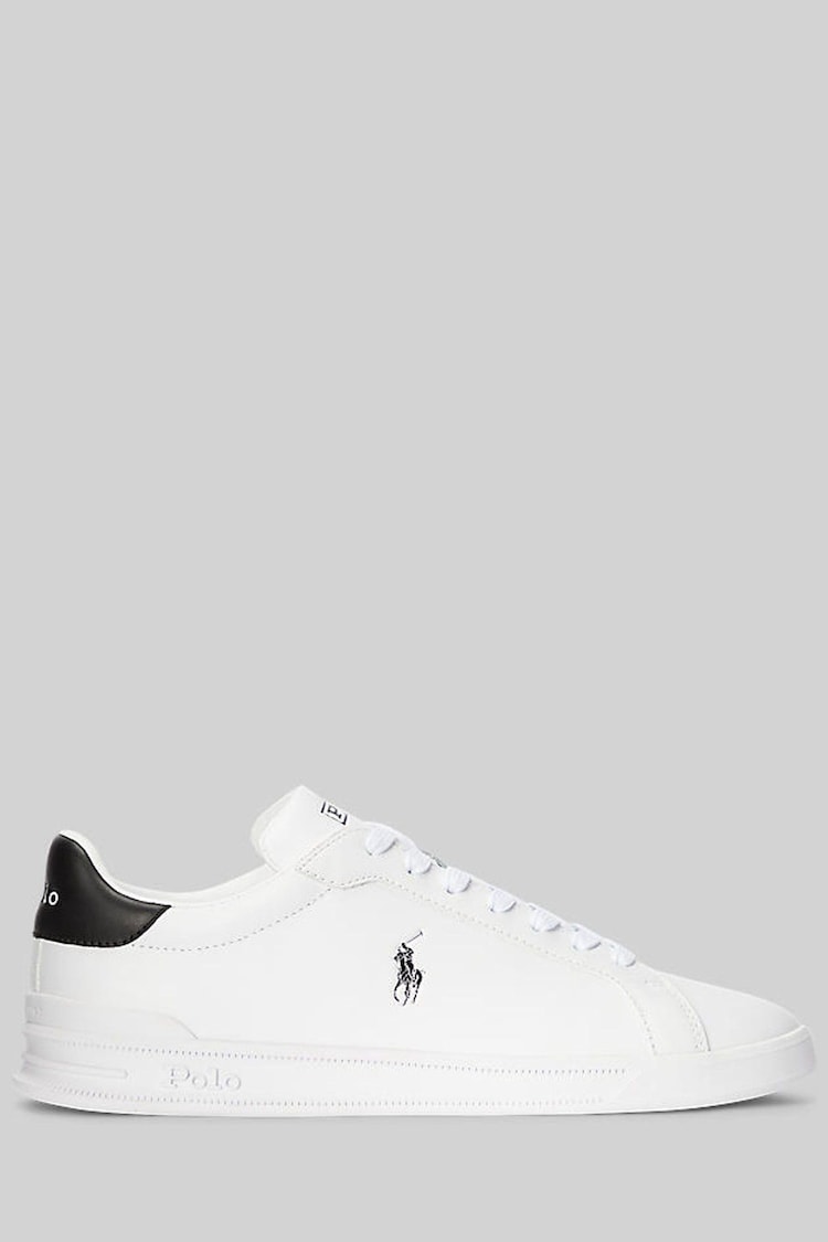 Polo Ralph Lauren White Leather Heritage Court II Trainers - Image 1 of 1