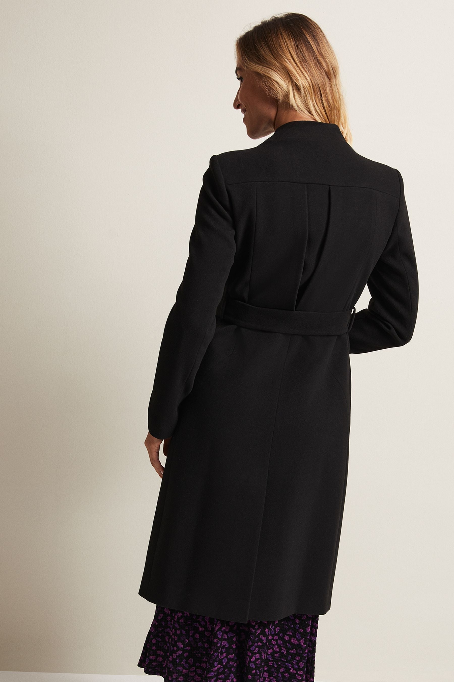 Buy Phase Eight Black Susie Stand Up Collar Coat from the Next UK ...