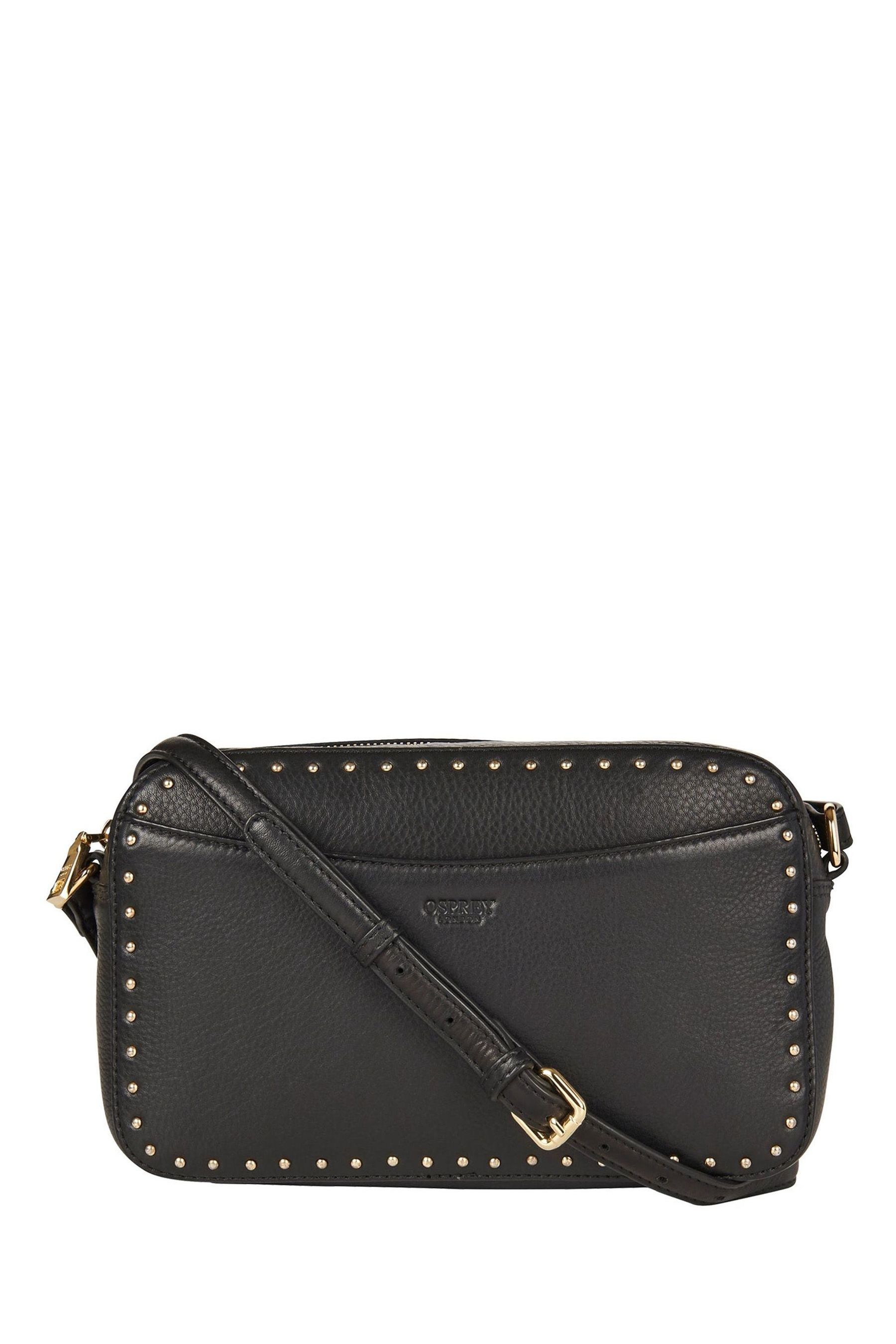 Buy OSPREY LONDON Black Saddle Leather Lennox Medium CrossBody Bag from the Next UK online shop