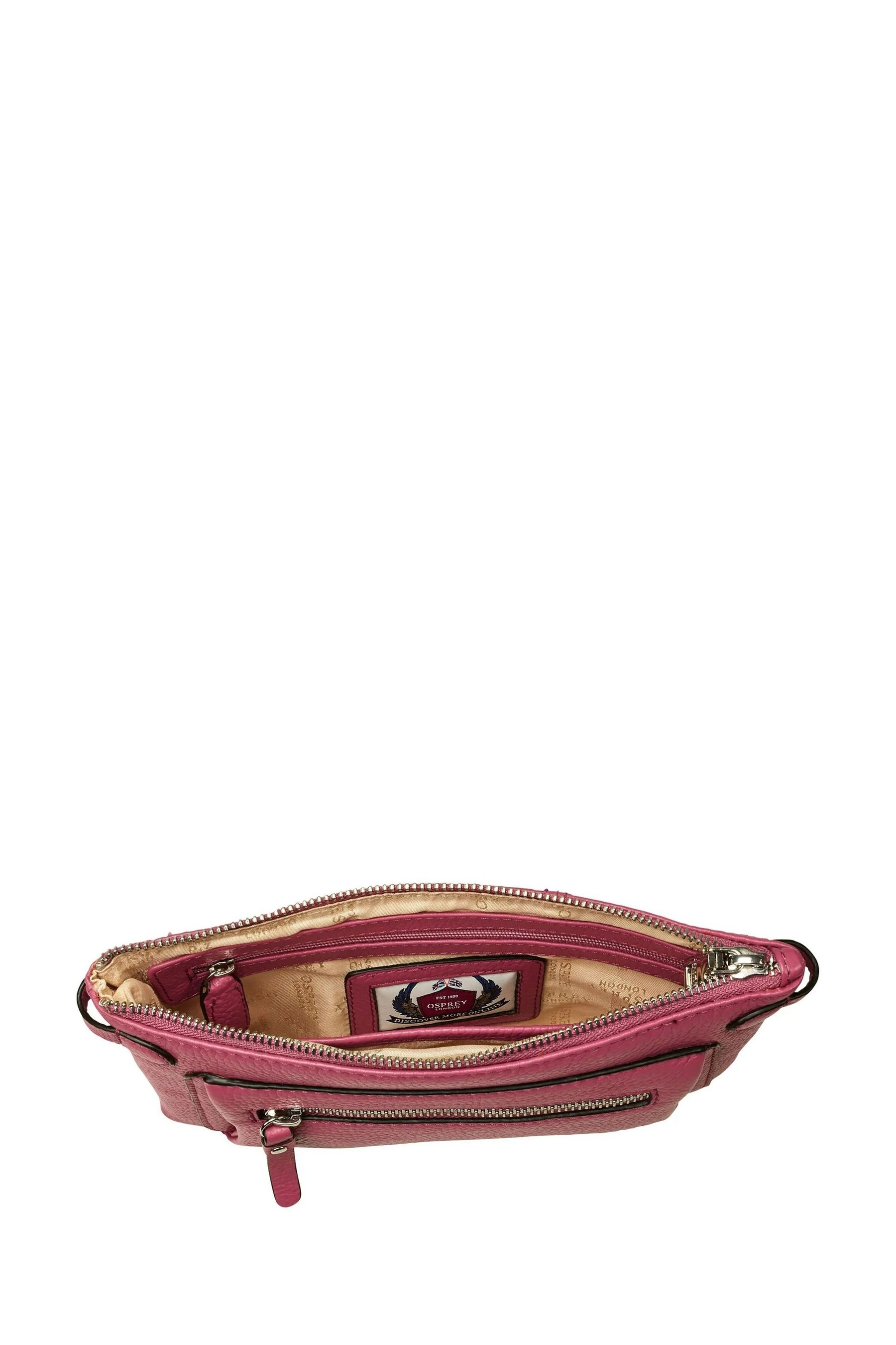 Buy Osprey London Ruby Leather CrossBody Clutch Bag from the Next UK